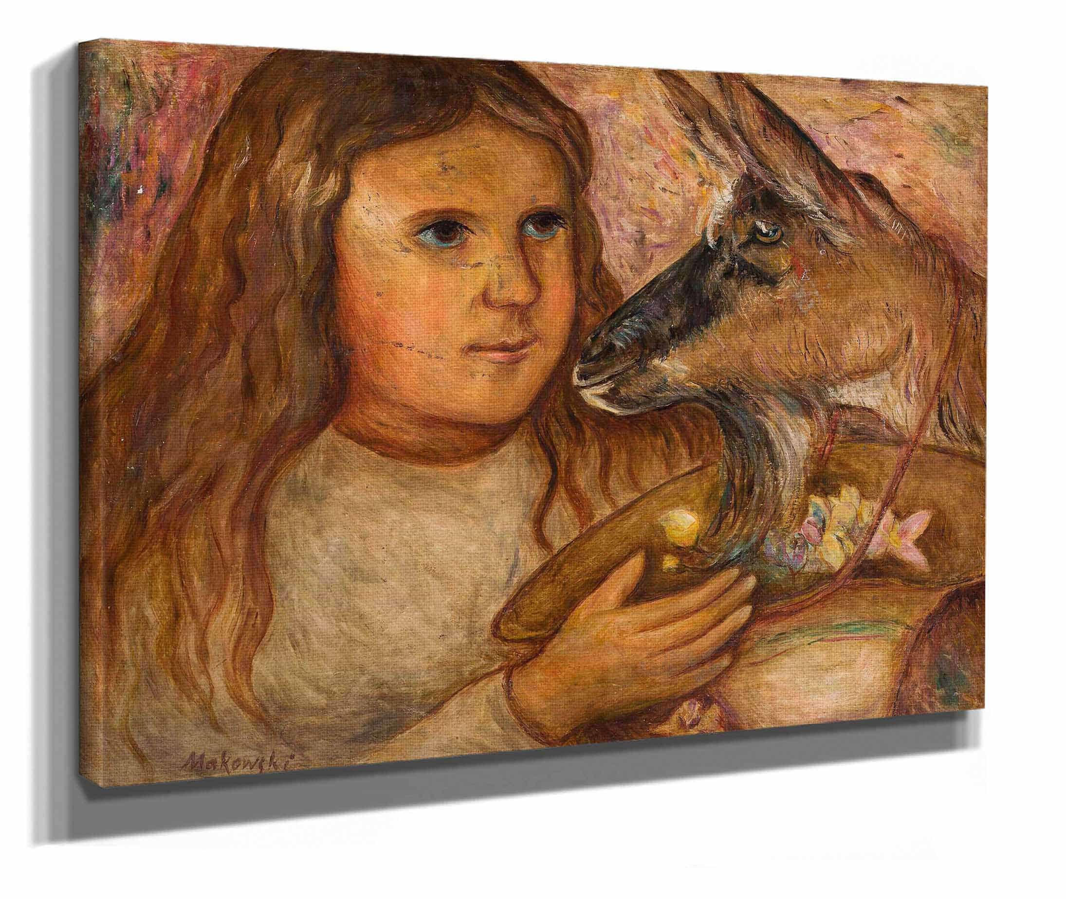 Little Girl With A Goat by Tadeusz Makowski - Image 2