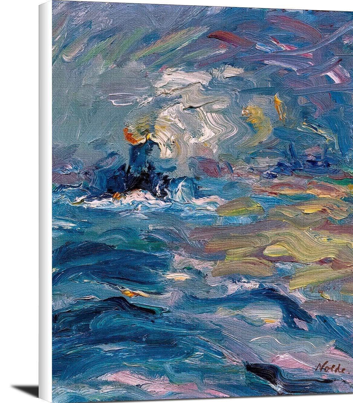 Little Steamer Painting Emil Nolde Canvas Art