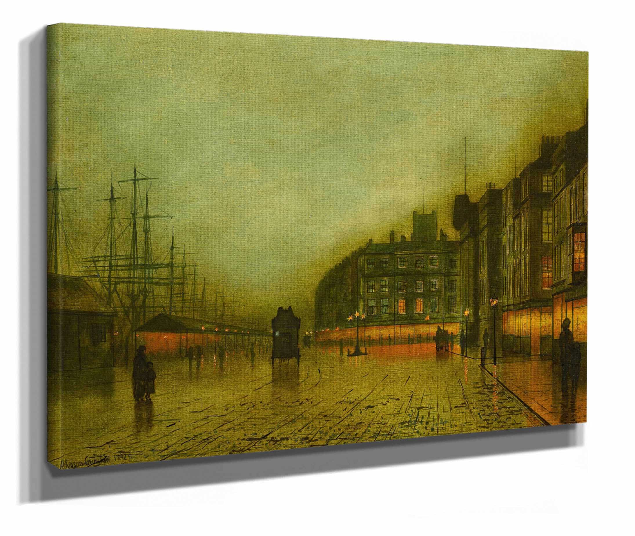 Liverpool Docks by John Atkinson Grimshaw - Image 2