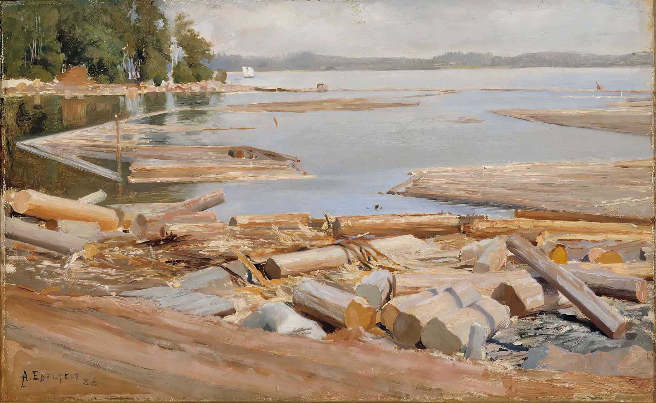 Log Raft By Albert Edelfelt - Image 2