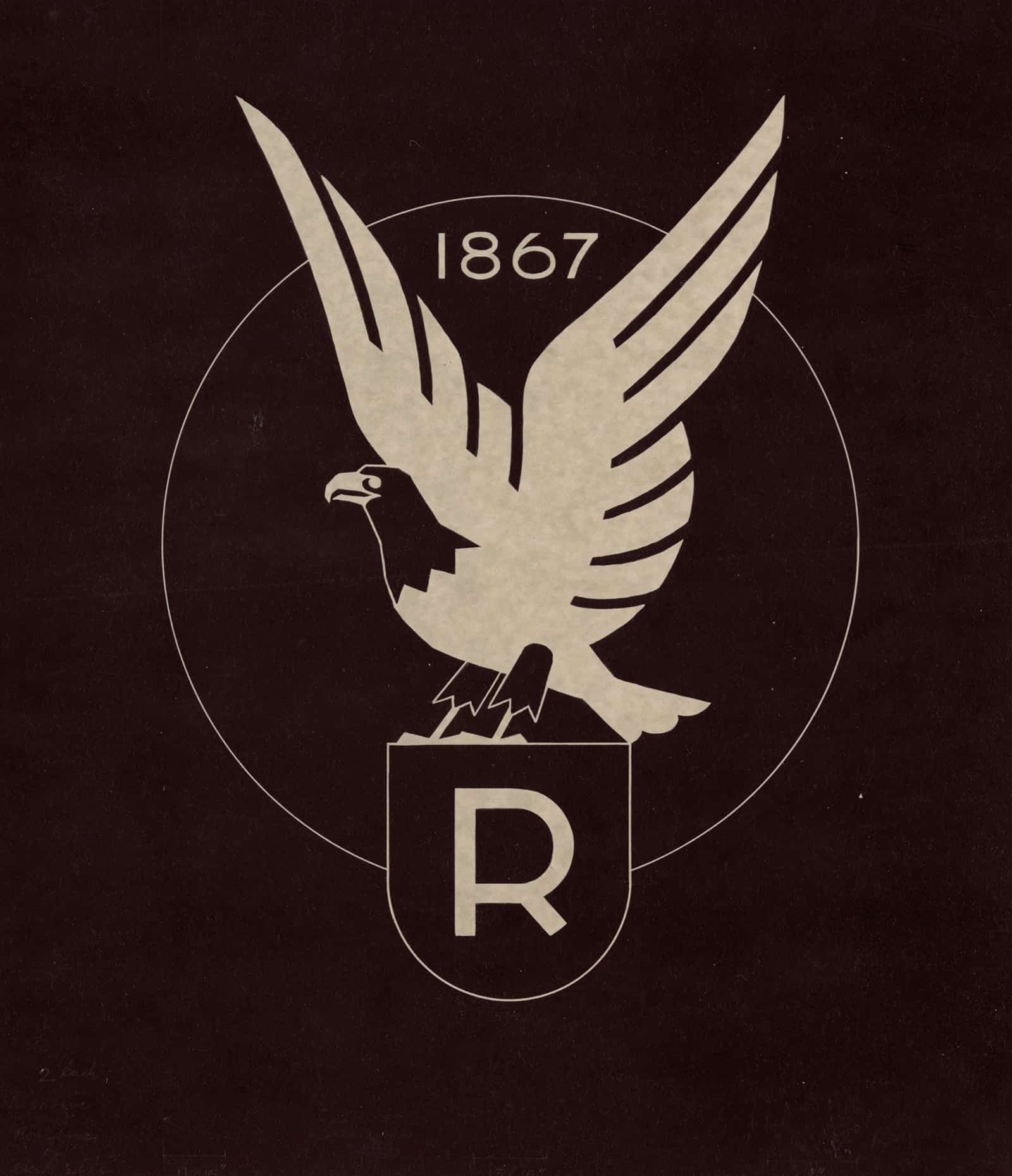 Logo For Ruppert Beer With Eagle by Winold Reiss