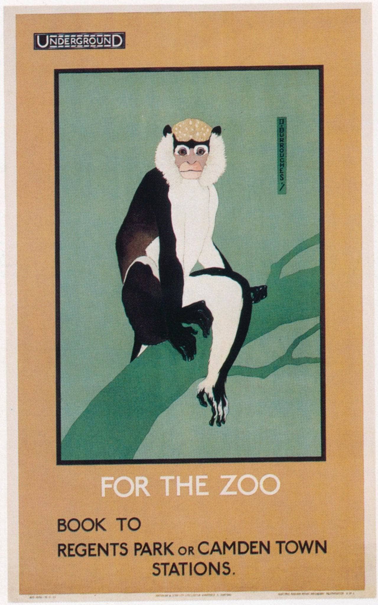 London Underground Advertising Poster Highlighting The Zoo Stop - Image 2