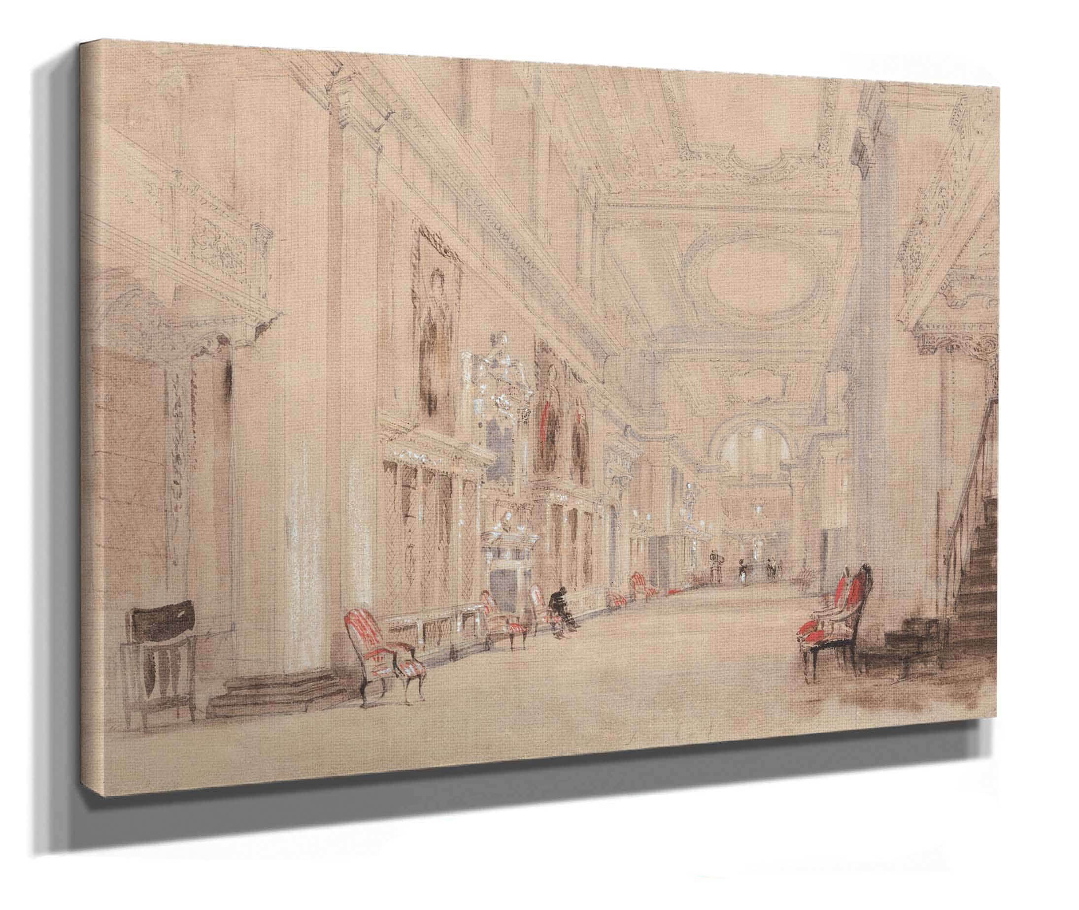 Long Library At Blenheim Palace Mid Th Century by David Cox - Image 2