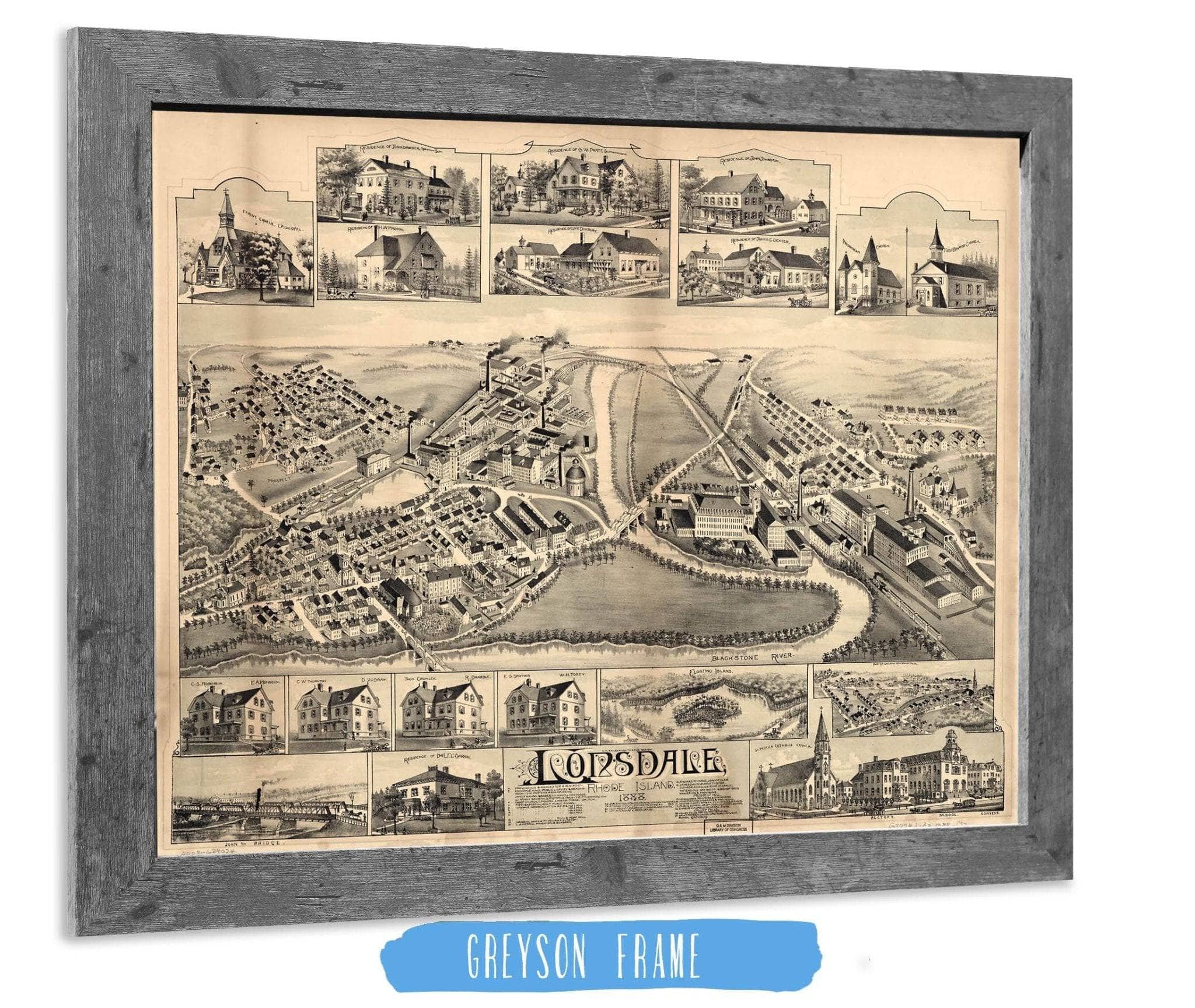Lonsdale Rhode Island 1888 State of Rhode Island - Image 6