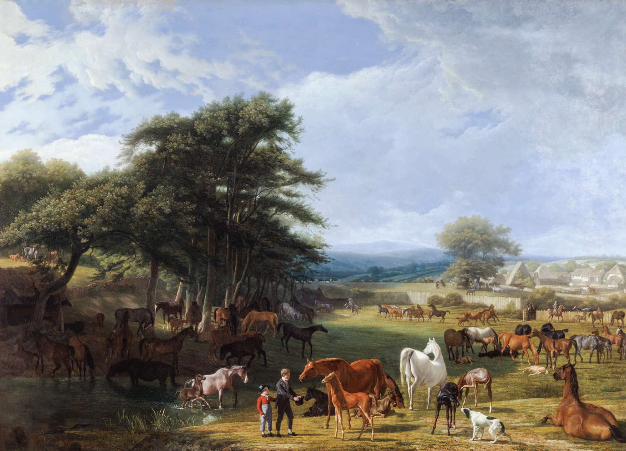 Lord Riverss Stud Farm Stratfield Saye by Jacques Laurent Agasse