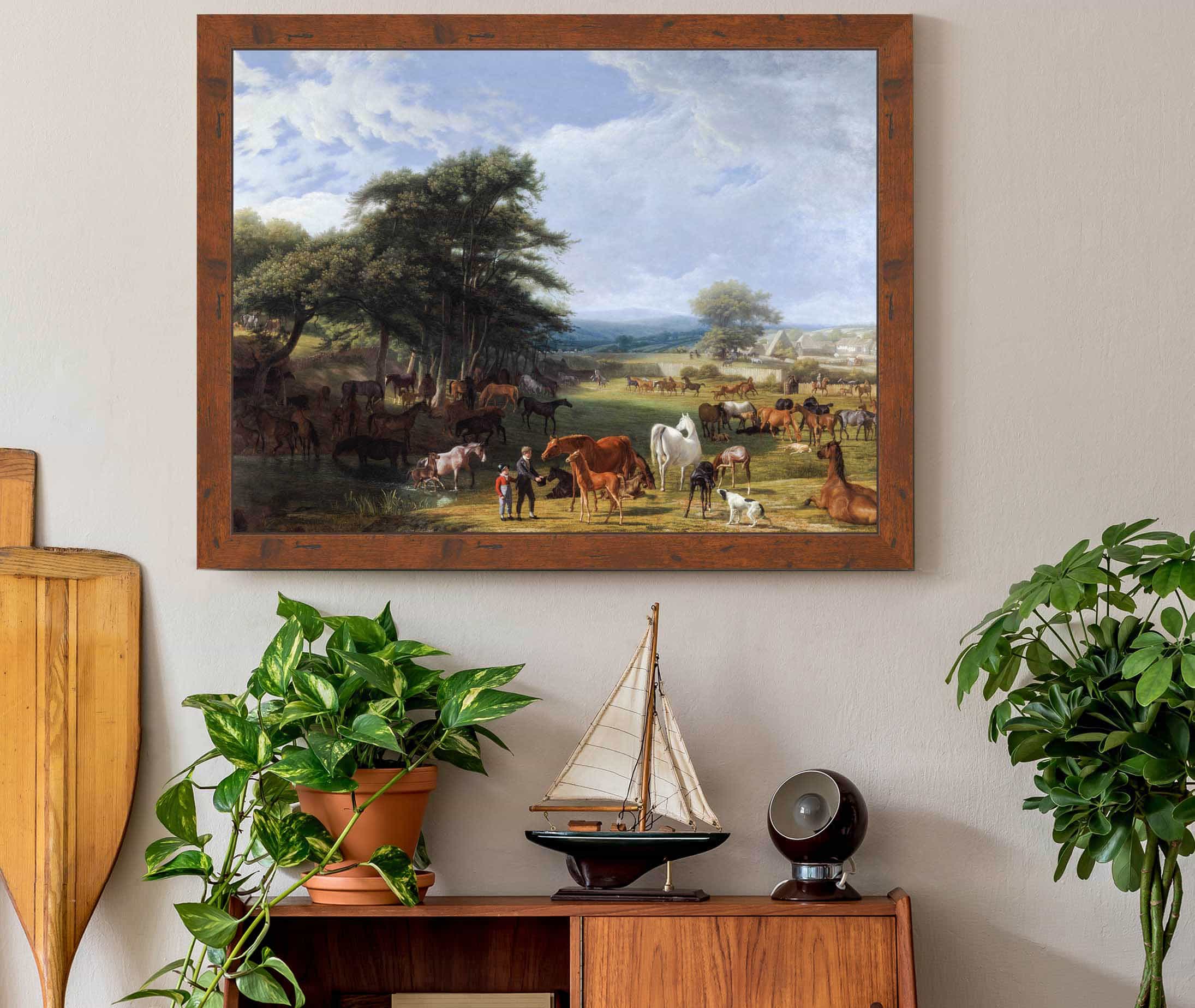 Lord Riverss Stud Farm Stratfield Saye by Jacques Laurent Agasse - Image 3