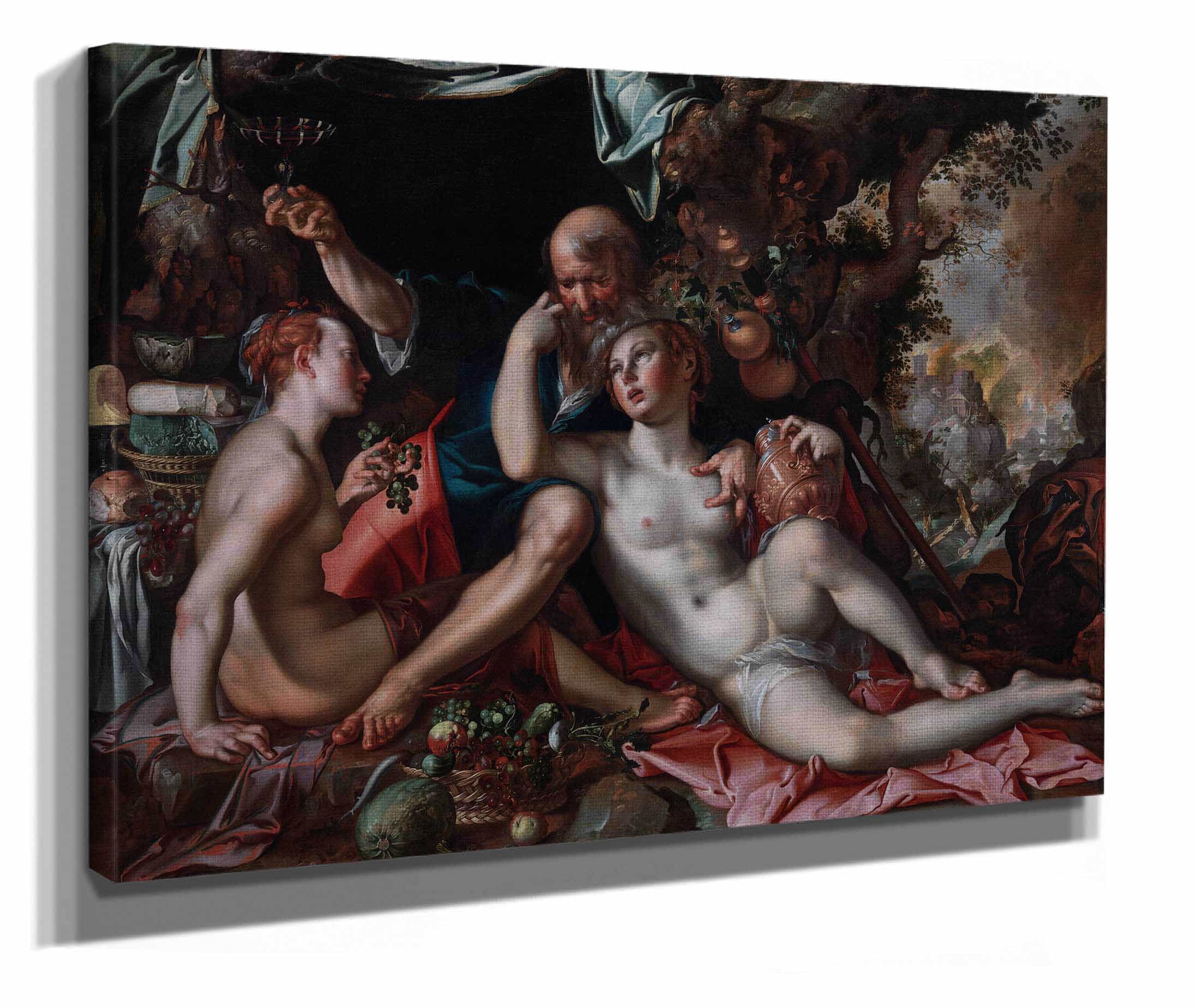 Lot And His Daughters by Joachim Wtewael - Image 2