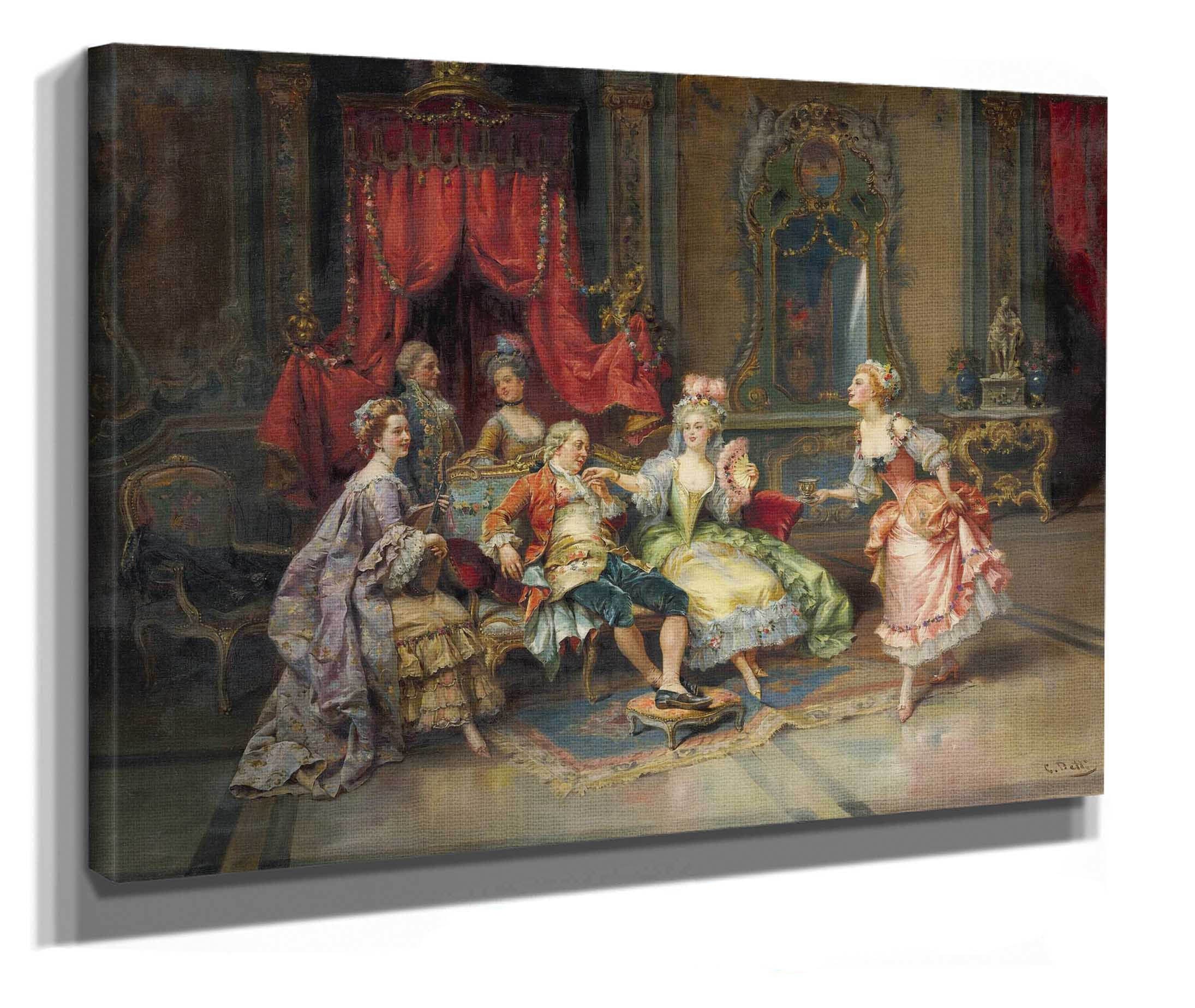 Louis Xv In The Throne Room by Cesare Auguste Detti - Image 2