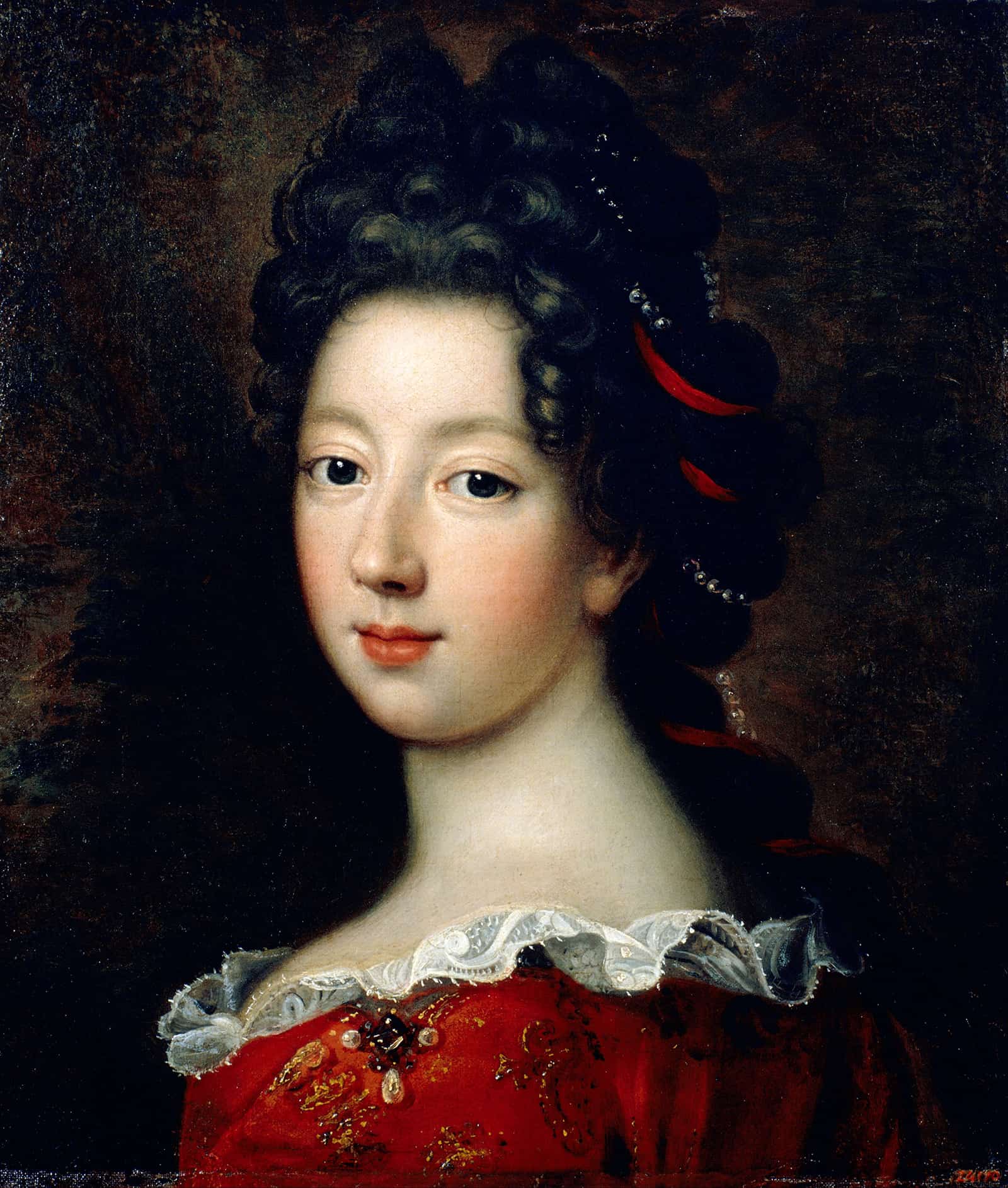 Louise Francoise De Bourbon Mademoiselle De Nantes From Until by Jean Francois De Troy - Image 2