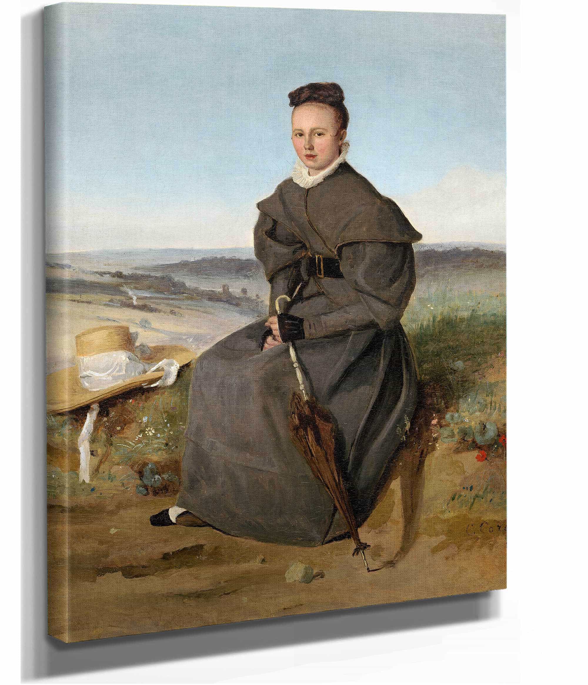 Louise Harduin by Jean Baptiste Camille Corot - Image 2