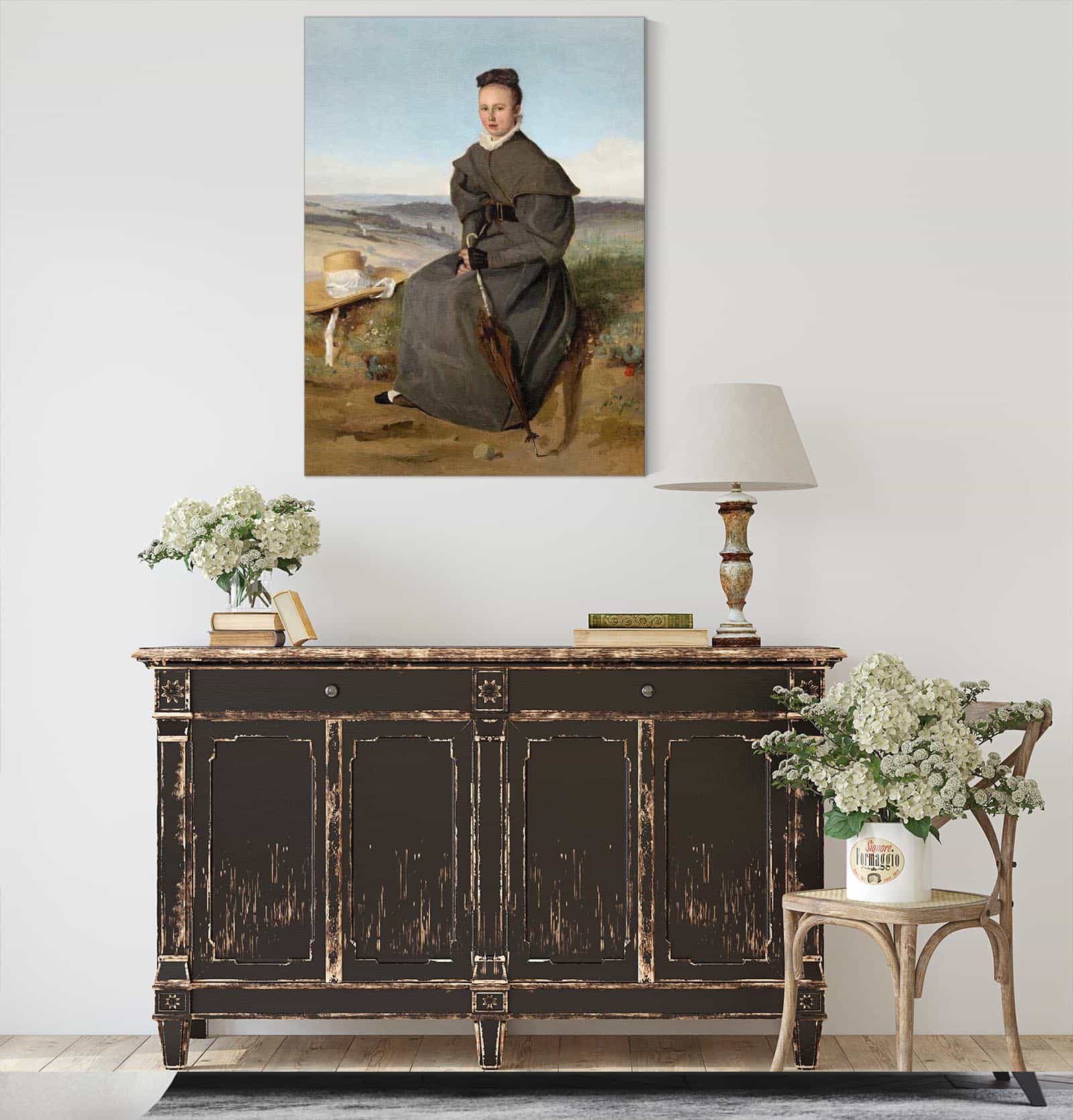 Louise Harduin by Jean Baptiste Camille Corot - Image 4