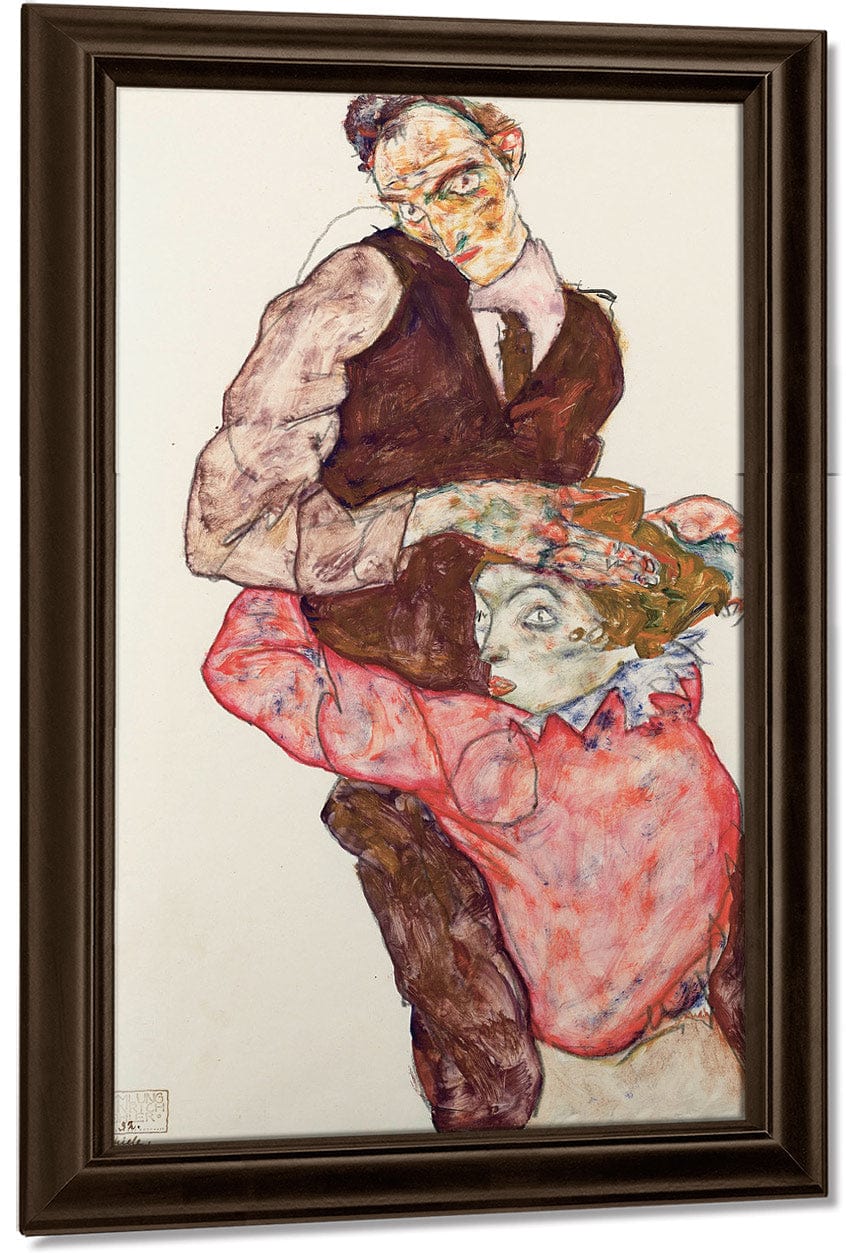 Lovers Self Portrait With Wally 1914 By Egon Schiele - Image 5