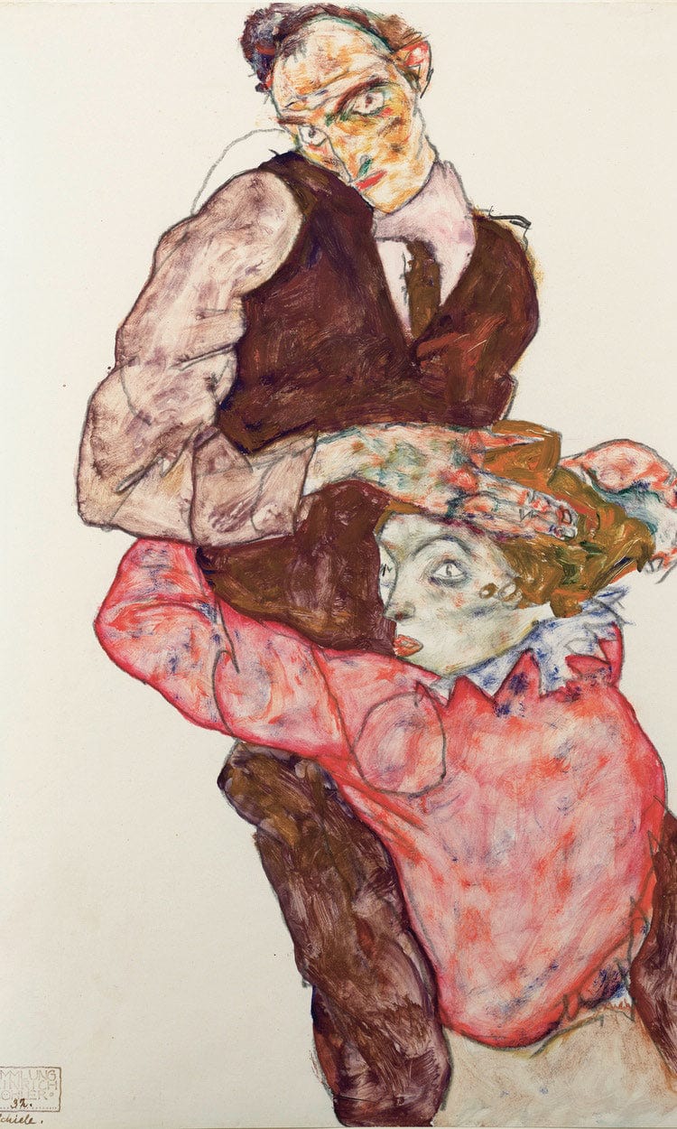 Lovers Self Portrait With Wally 1914 By Egon Schiele - Image 6