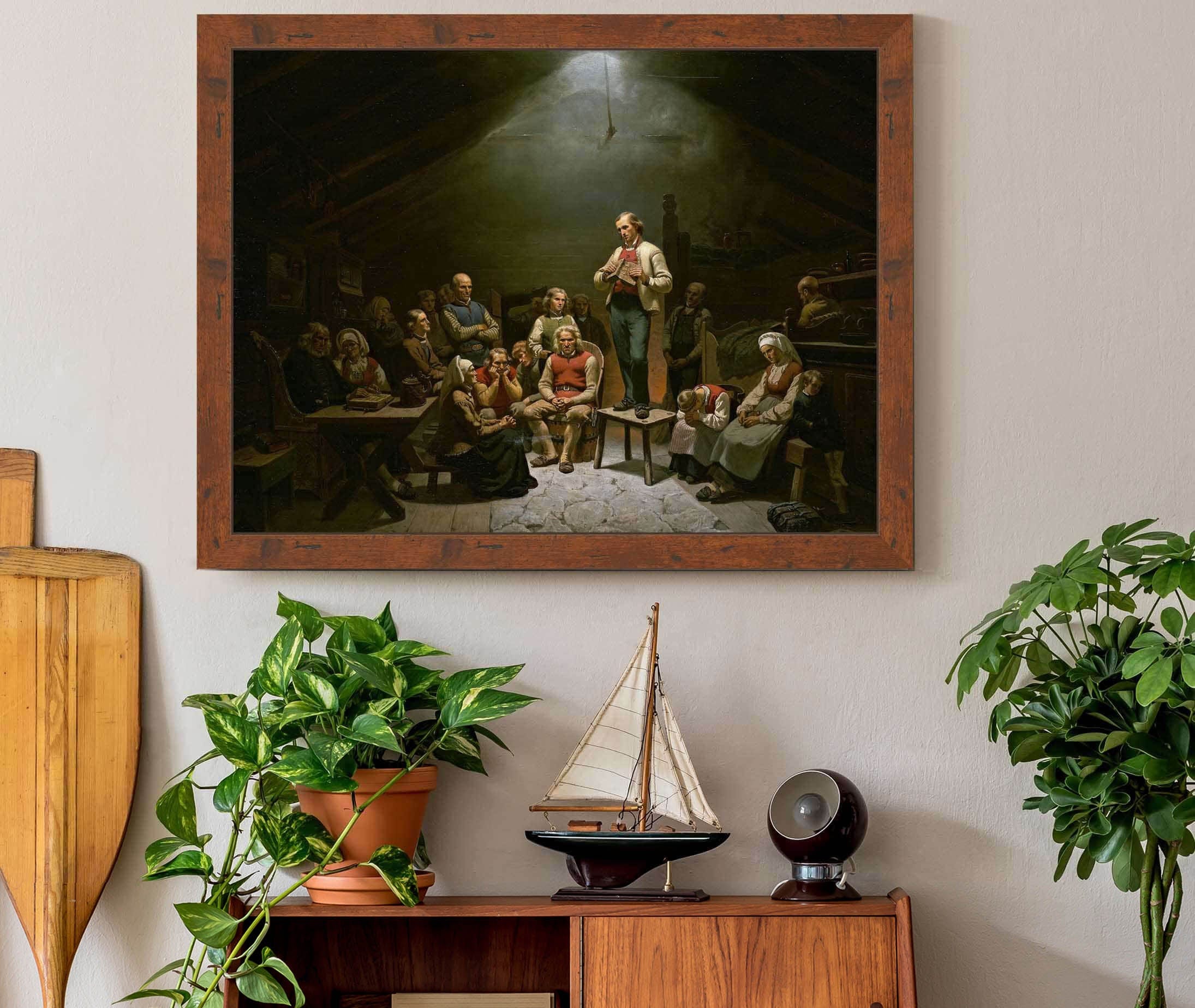 Low Church Devotion by Adolph Tidemand - Image 3