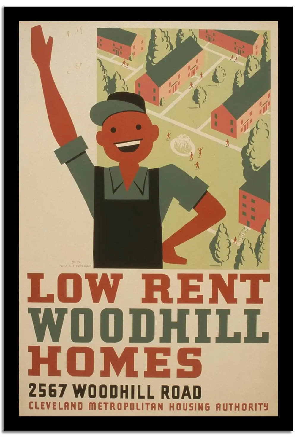 Low Rent Woodhill Homes Vintage Poster - Image 2