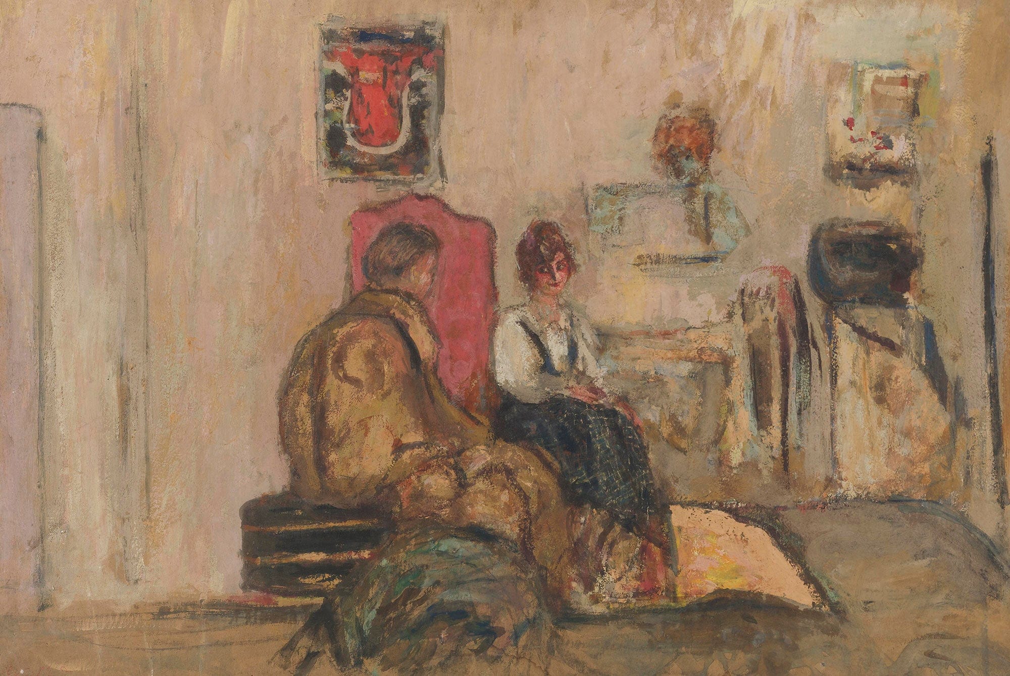 Lucy Hessel Et Jeanne Strauss Aux Etincelles by Edouard Vuillard - Image 2