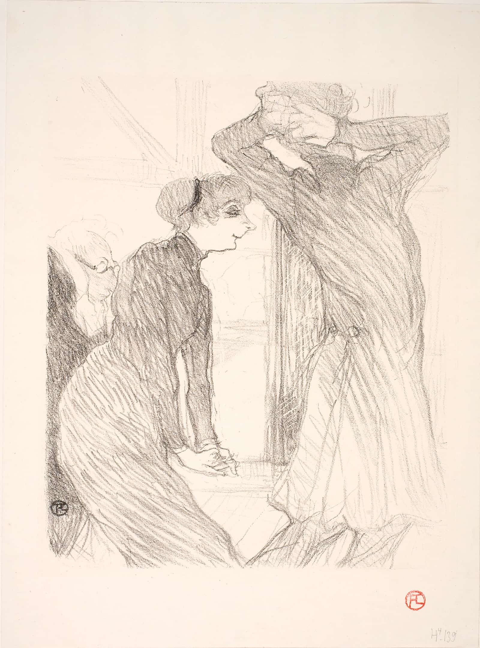 Lugne Poe Et Berthe Bady Dans Au Dassus Des Forces Humaines by Henri De Toulouse Lautrec