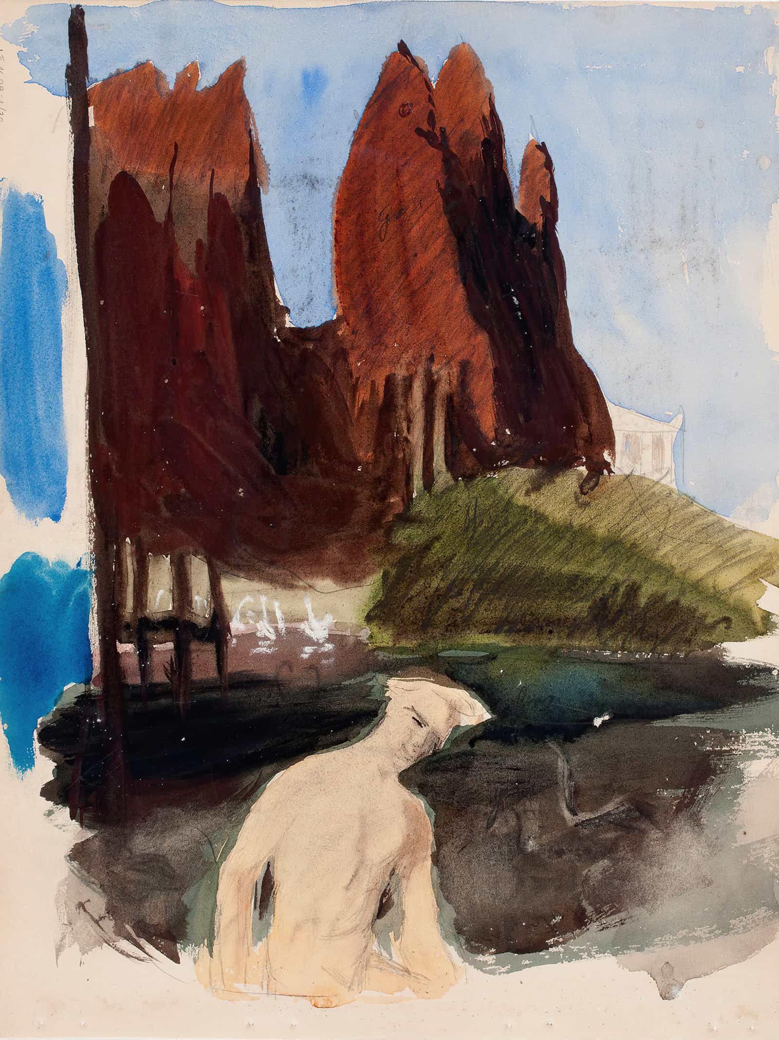 Luonnos Maalaukseen Fantasia by Magnus Enckell