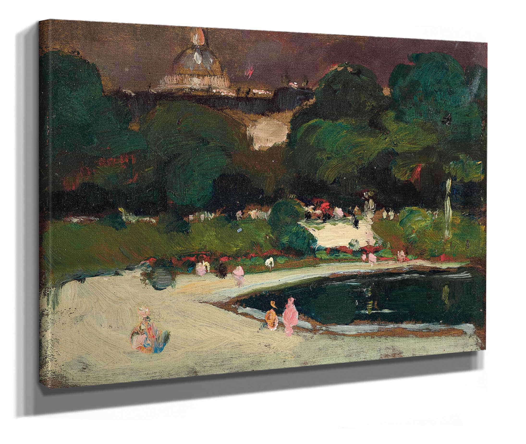 Luxembourg Gardens Stormy Sky by Robert Henri - Image 2