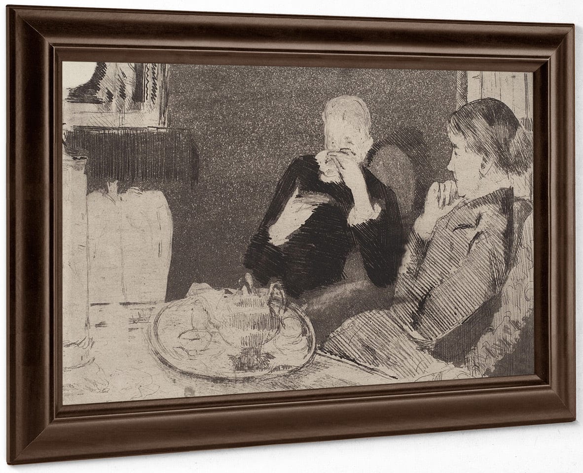 Lydia And Her Mother At Tea By Mary Cassatt - Image 6