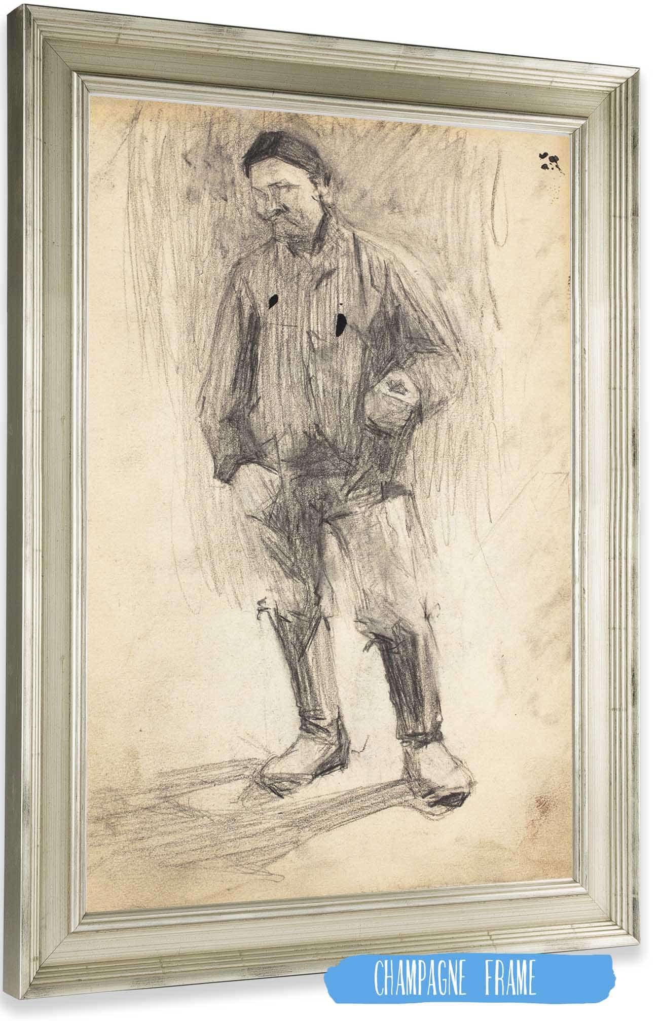 Maalaismies Luonnos by Magnus Enckell