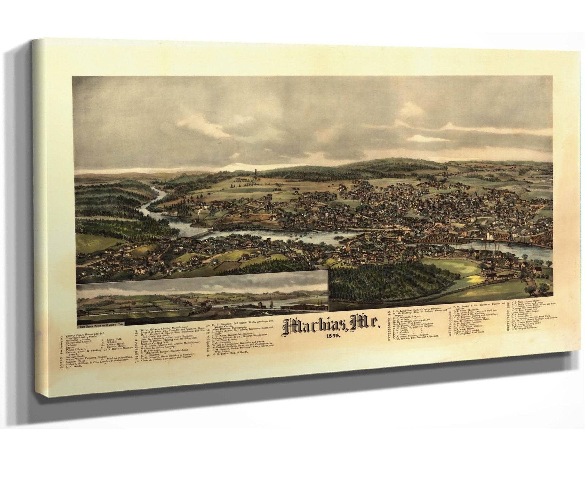 Machias Me 1896 State Of Maine