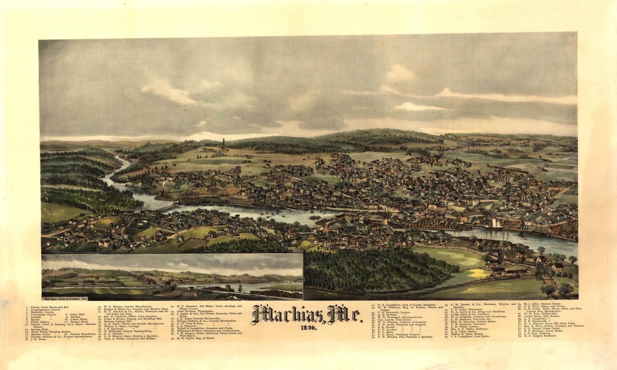 Machias Me 1896 State Of Maine - Image 7