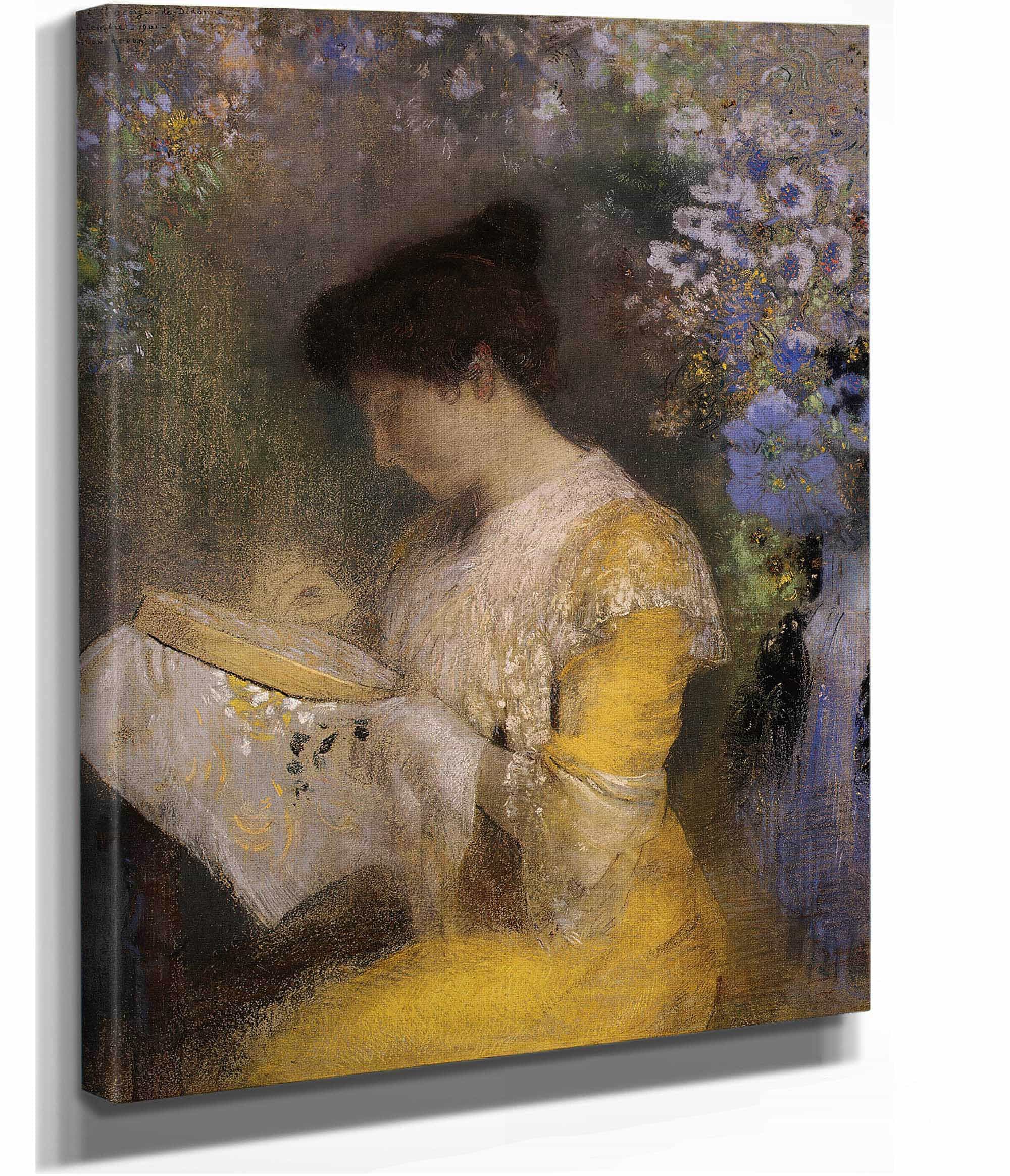 Madame Arthur Fontaine Marie Escudier Born by Odilon Redon - Image 2