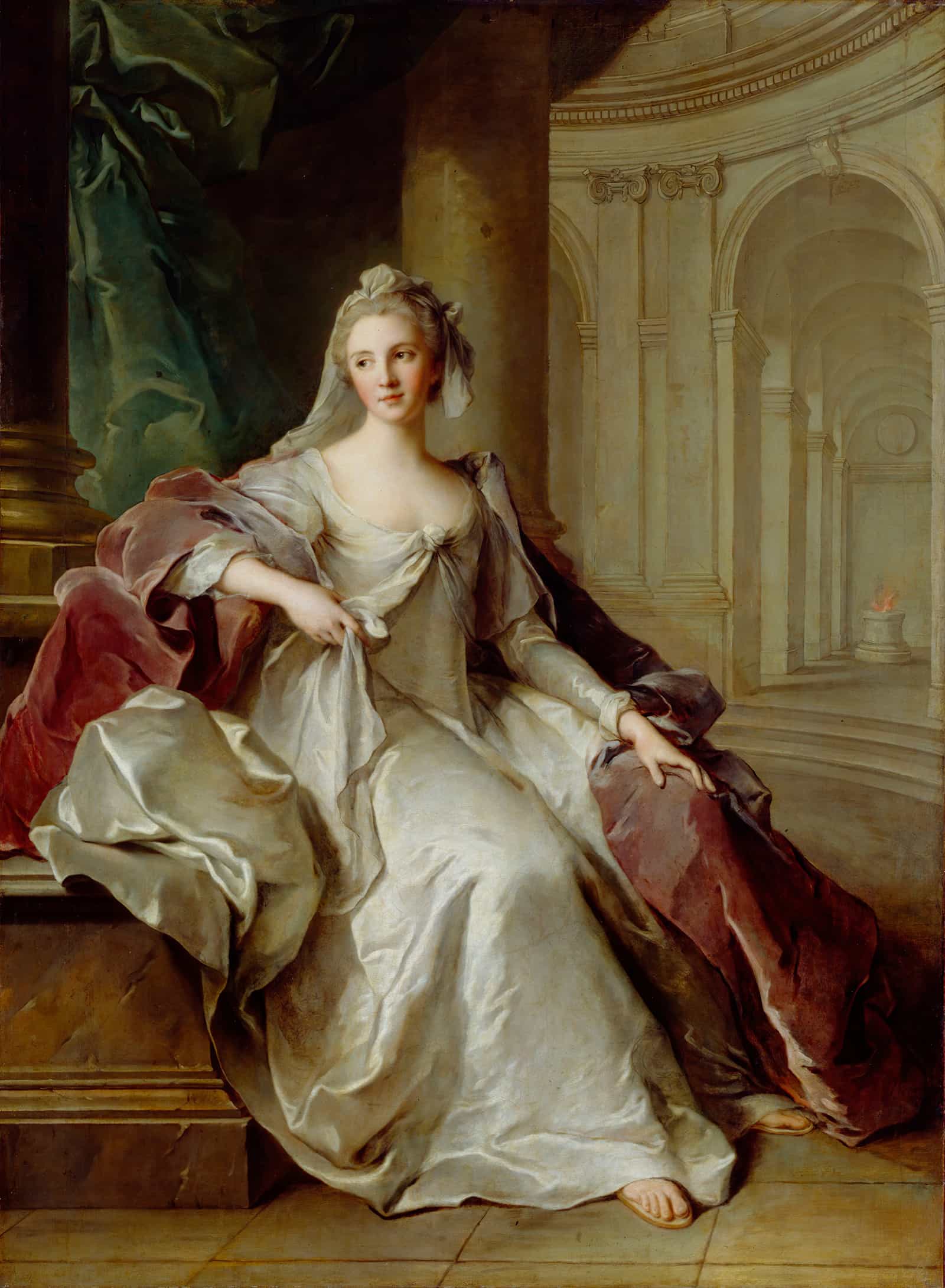 Madame Henriette De France As A Vestal Virgin by Jean Marc Nattier - Image 2