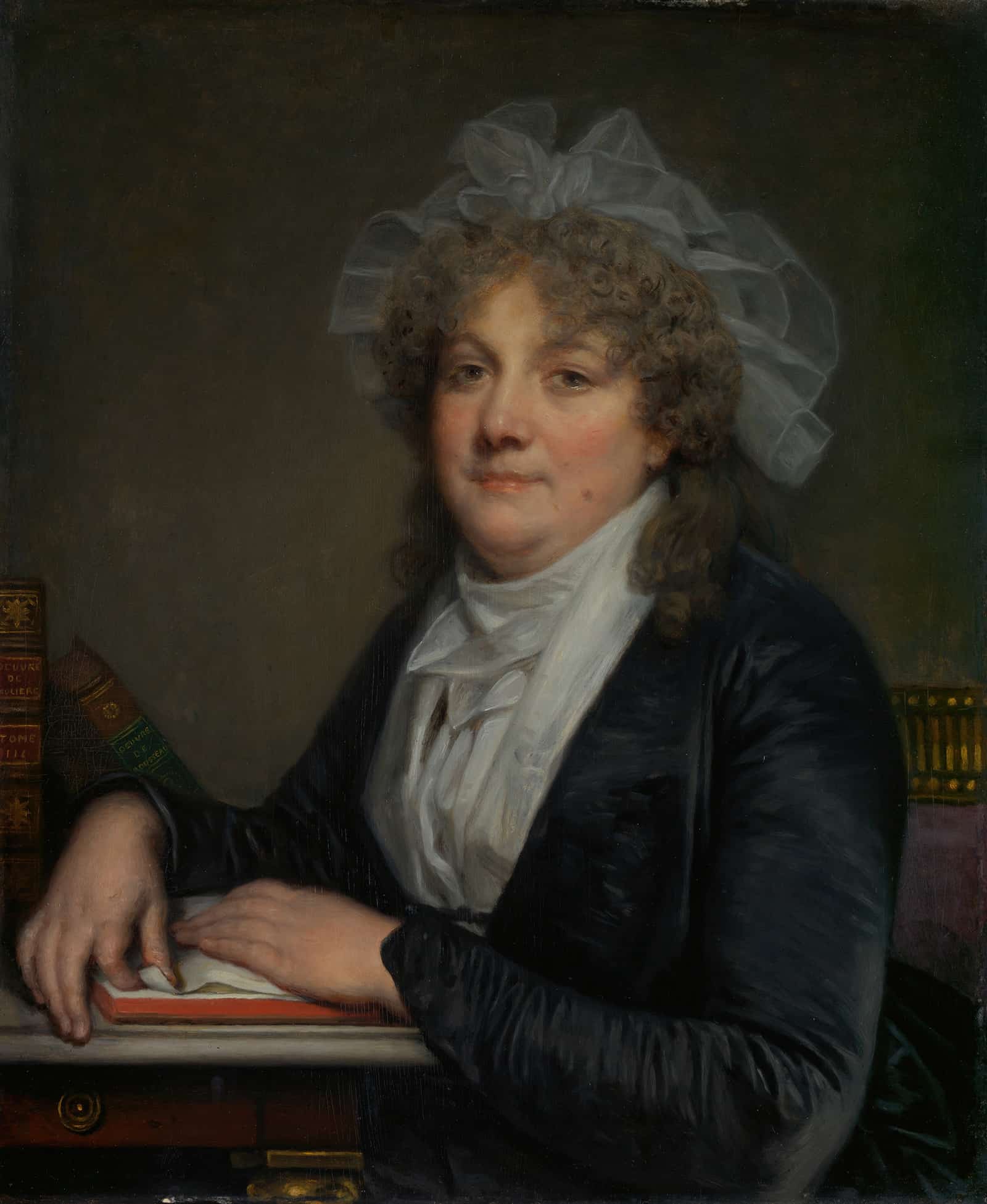 Madame Jean Baptiste Nicolet Anne Antoinette Desmoulins   Late S by Jean Baptiste Greuze - Image 2