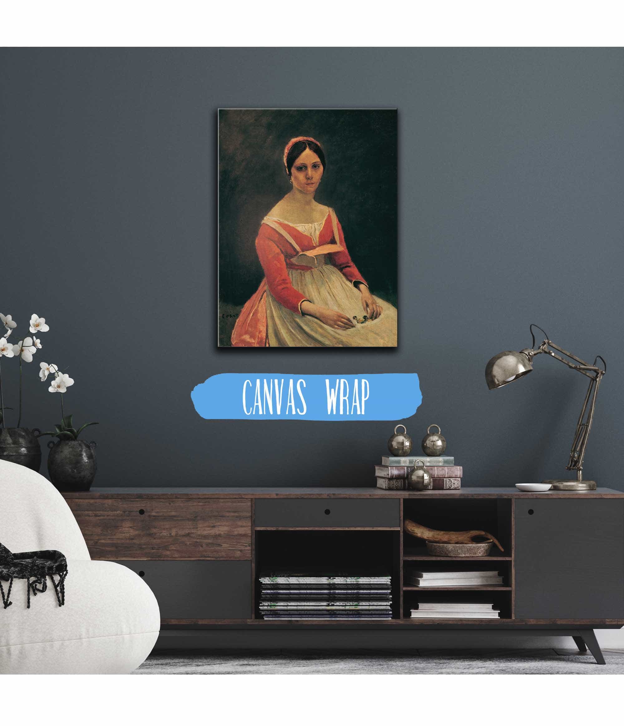 Madame Legois by Jean Baptiste Camille Corot - Image 3