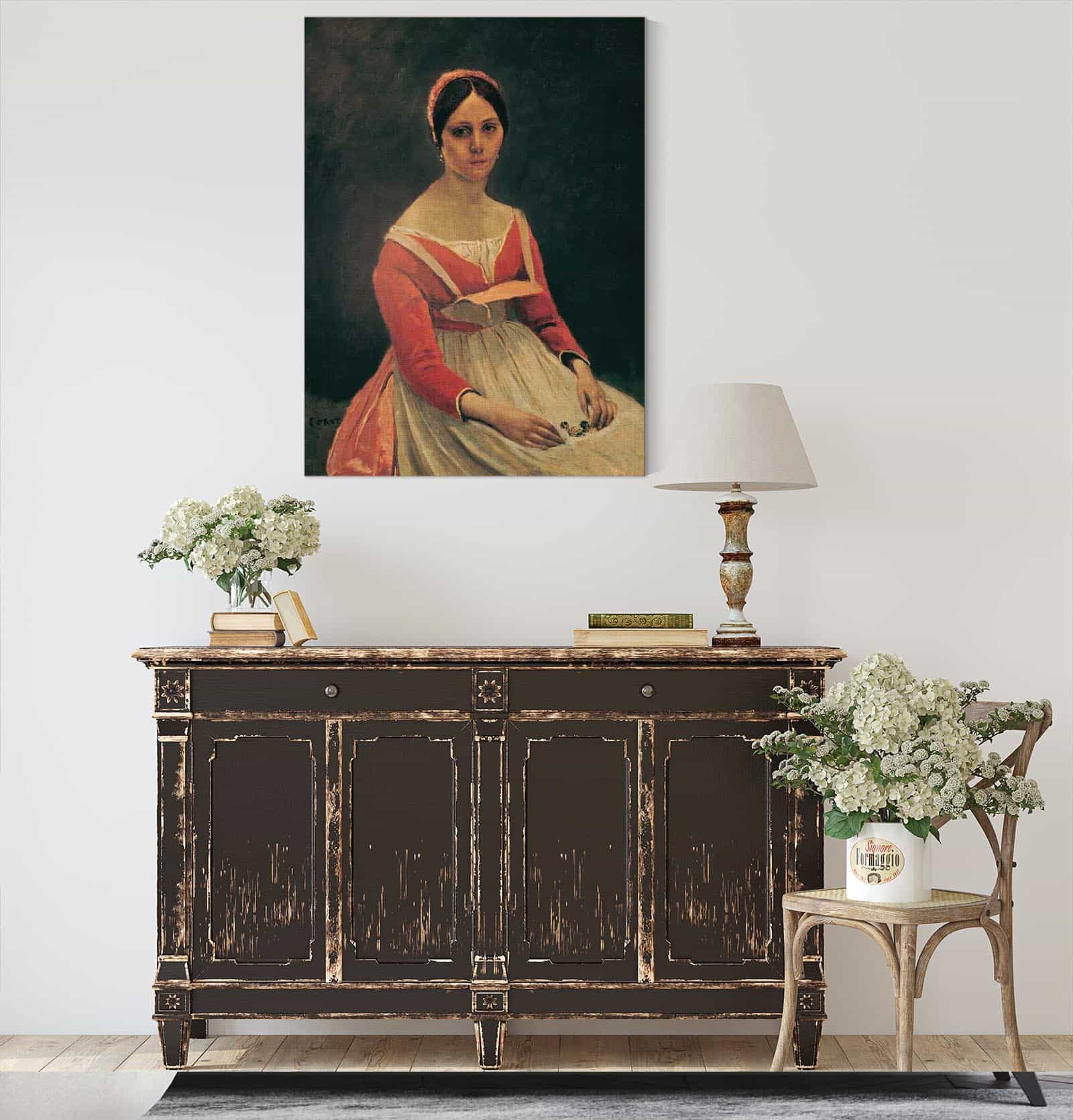 Madame Legois by Jean Baptiste Camille Corot - Image 4