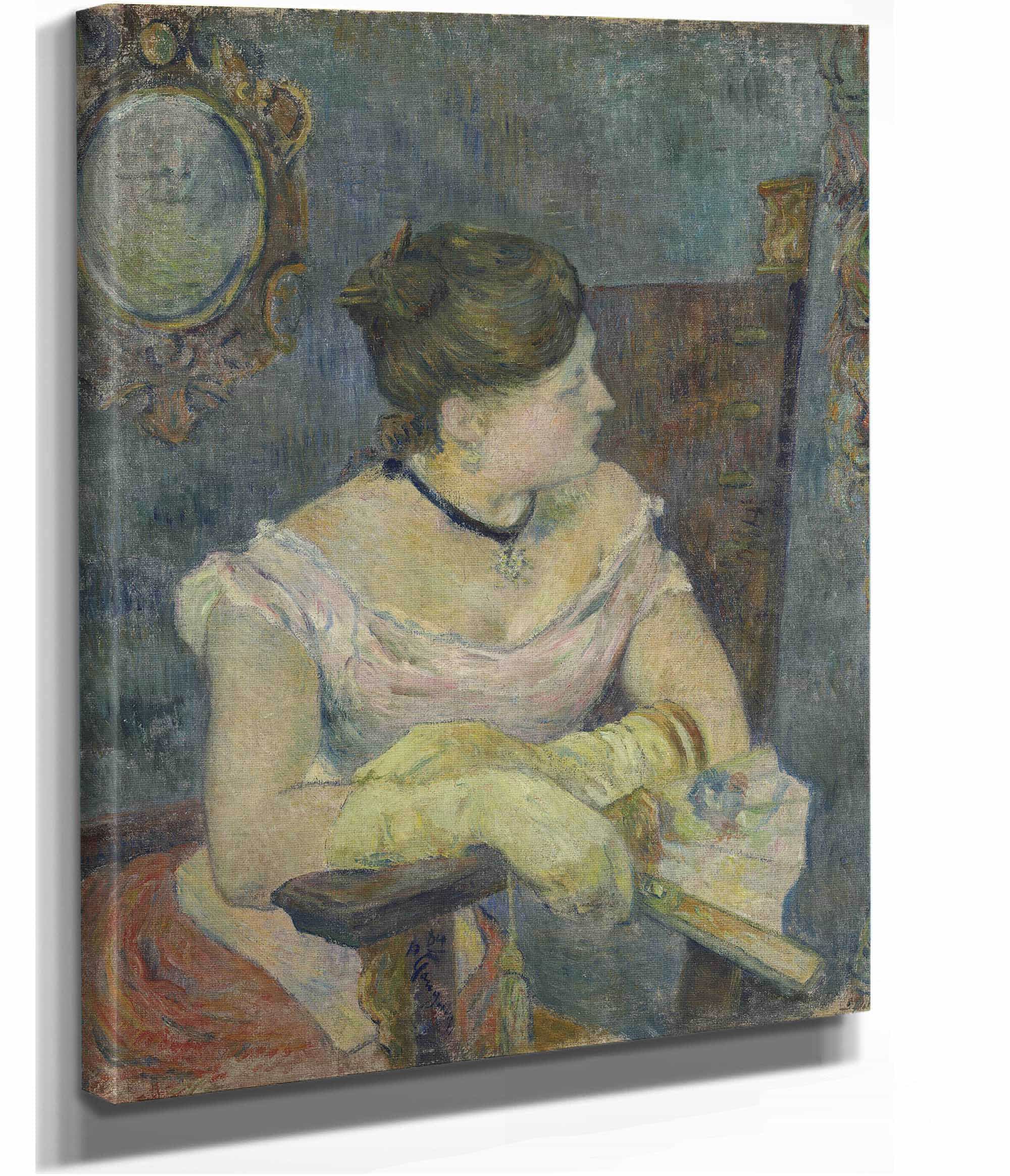 Madame Mette Gauguin In Evening Dress by Paul Gauguin - Image 2