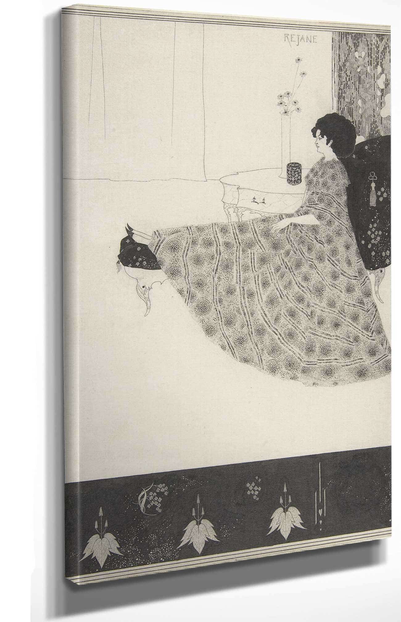 Madame Rejane by Aubrey Vincent Beardsley - Image 4