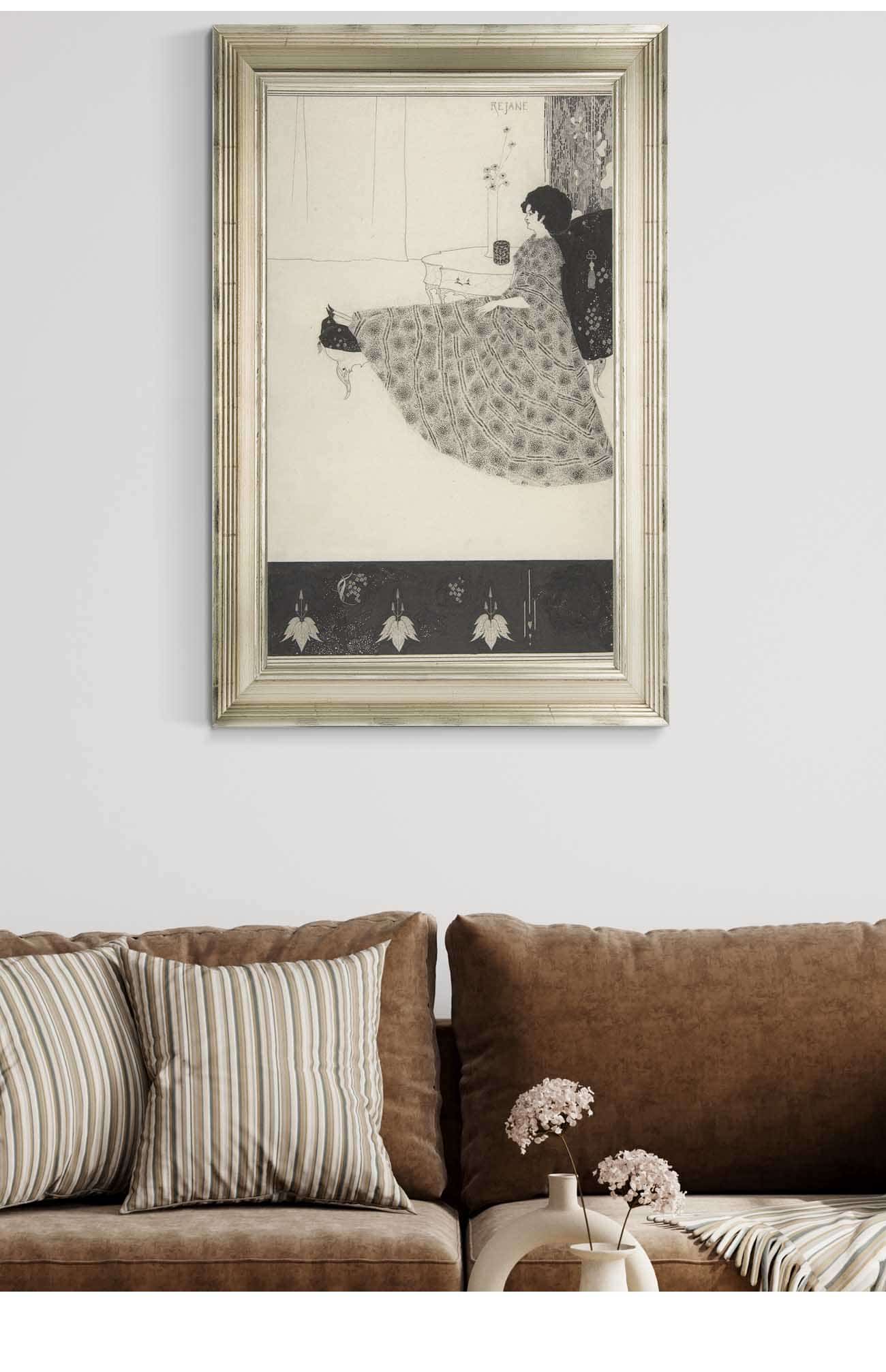 Madame Rejane by Aubrey Vincent Beardsley - Image 5