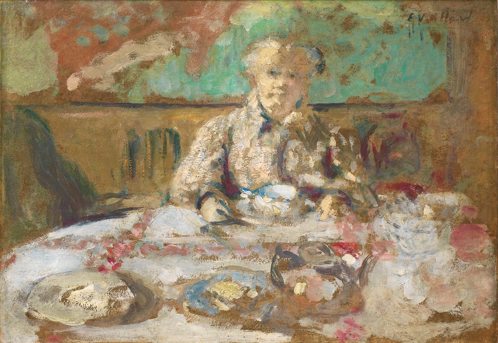 Madame Vuillard At The Dinner Table by Edouard Vuillard - Image 2