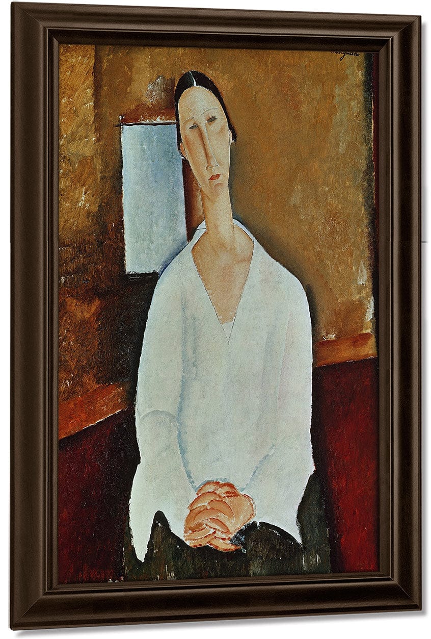 Madame Zborowska With Clasped Hands By Amedeo Modigliani - Image 5