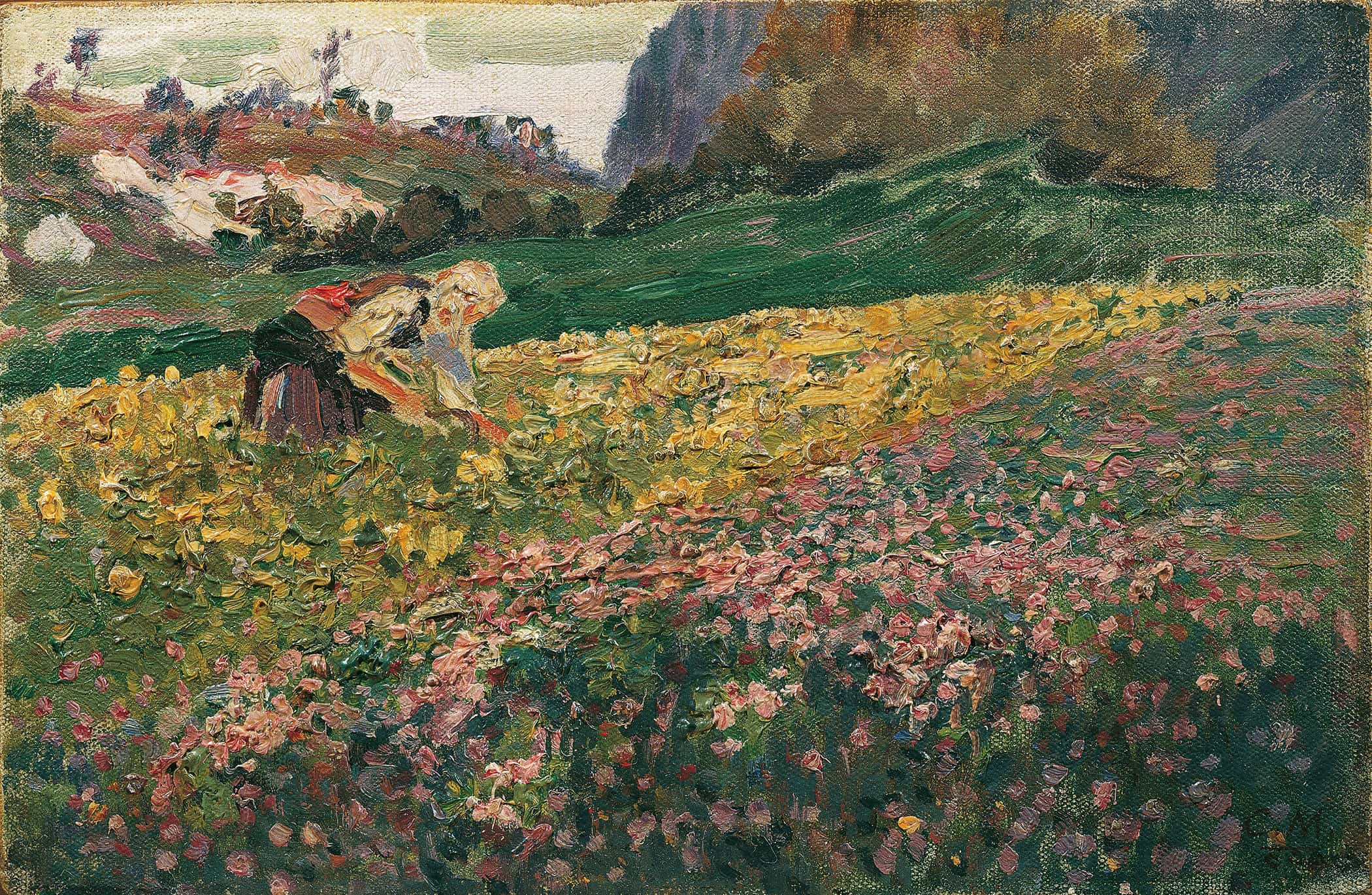 Madchen In Der Blumenwiese by Carl Moll - Image 2