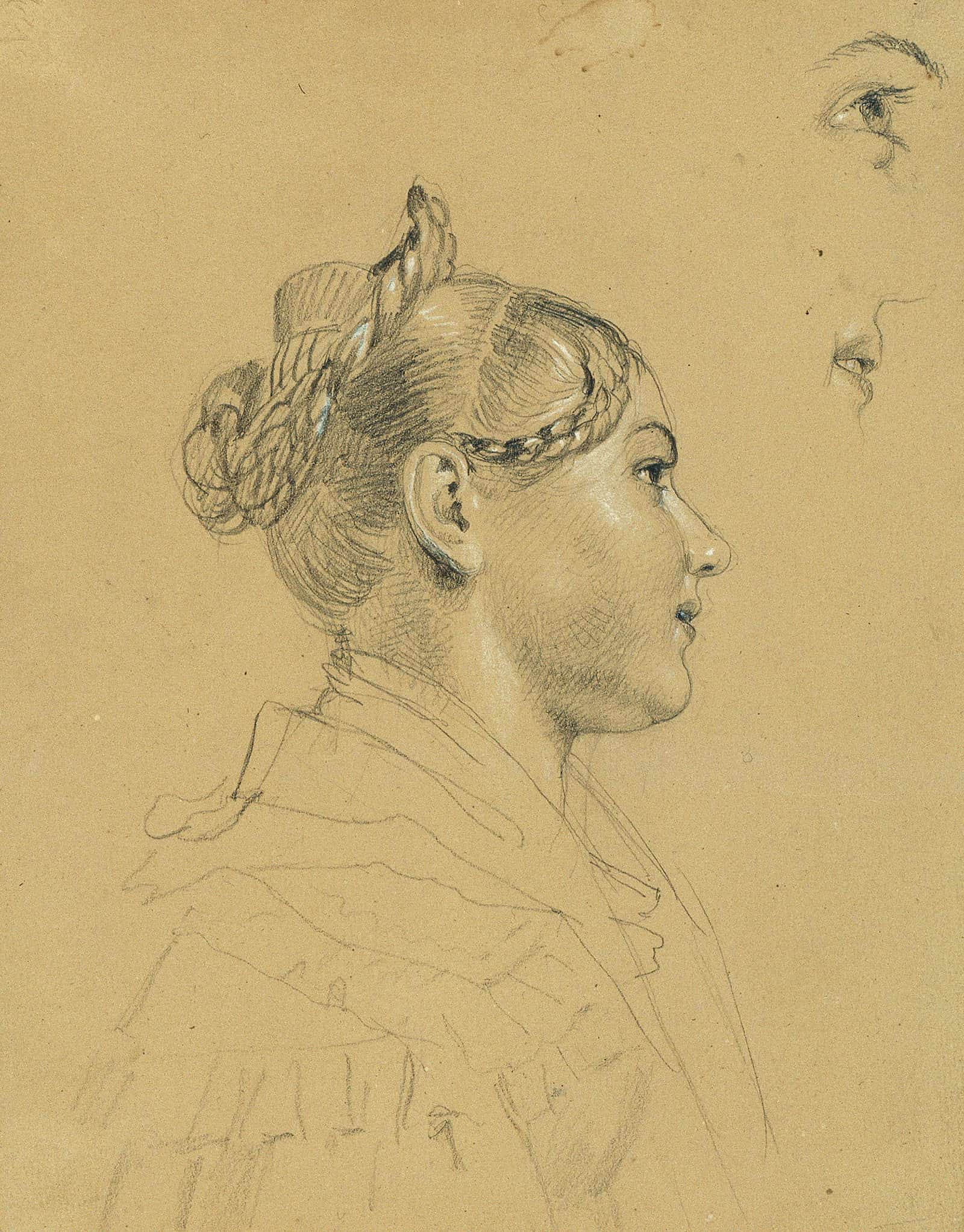 Madchenstudie Zu Ruckkehr Des Kaisers Franz Aus Pressburg Before by Johann Peter Krafft - Image 2