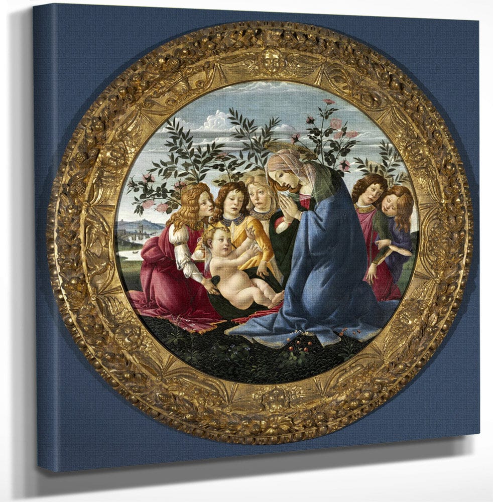Madonna Adoring The Child With Five Angels By Sandro Botticelli