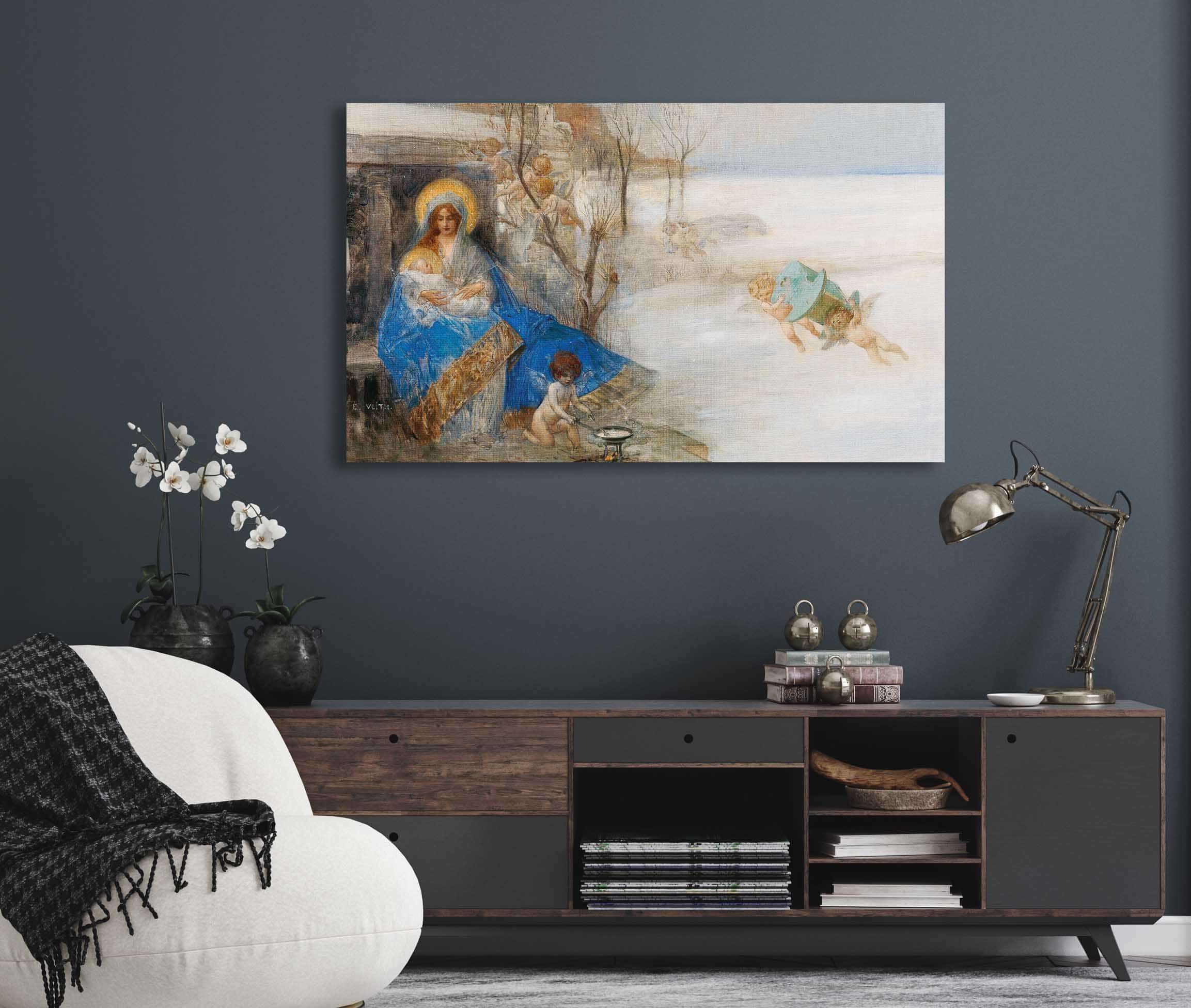 Madonna And Child Surrounded By Angels by Eduard Veith - Image 5