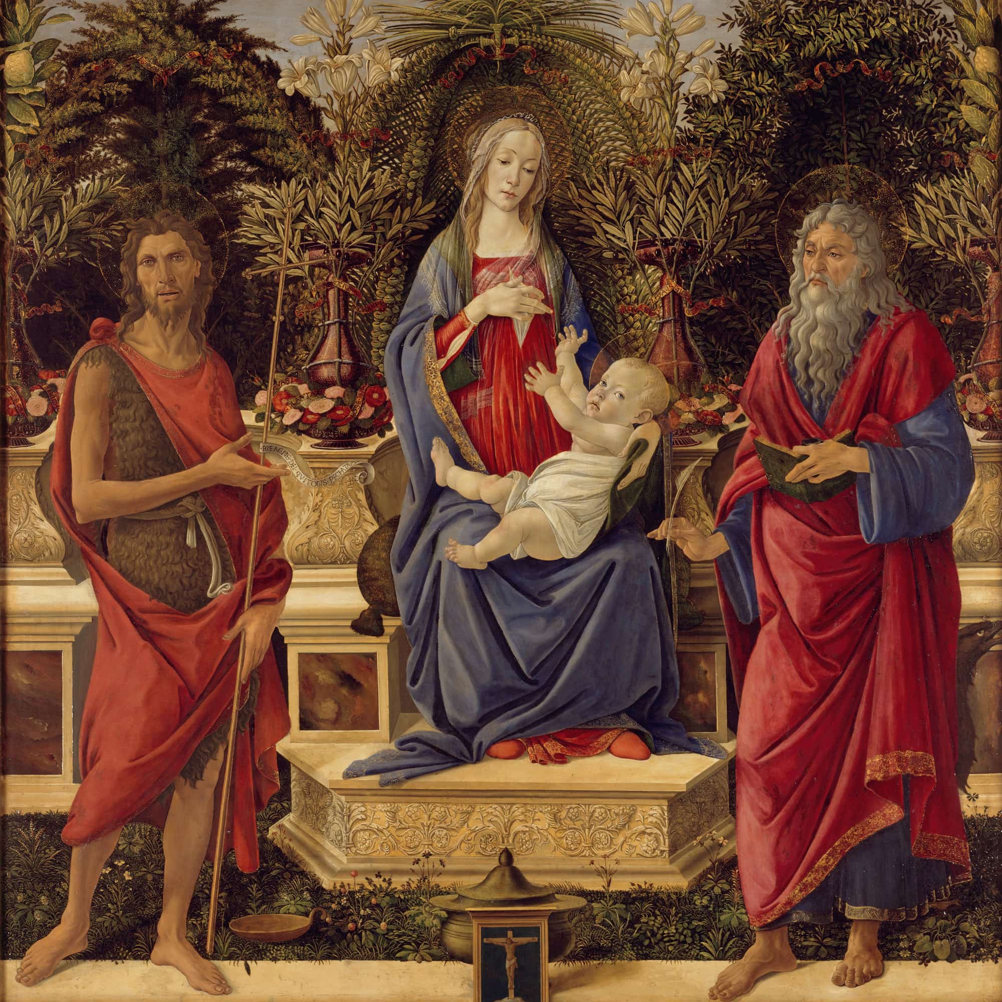 Madonna And Child With Both Saints John by Sandro Botticelli - Image 4