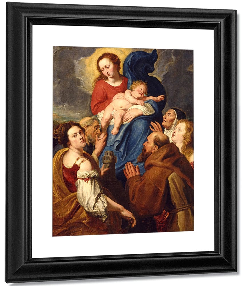 Madonna And Child With Five Saints By Anthony Van Dyck - Image 3