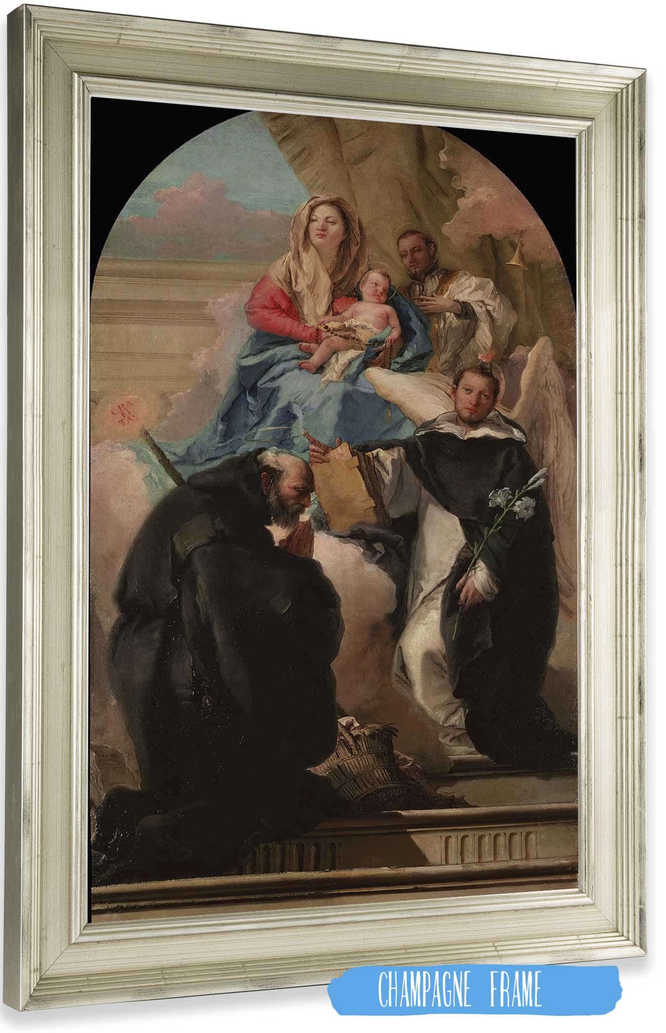 Madonna And Child With Three Saints by Giovanni Domenico Tiepolo