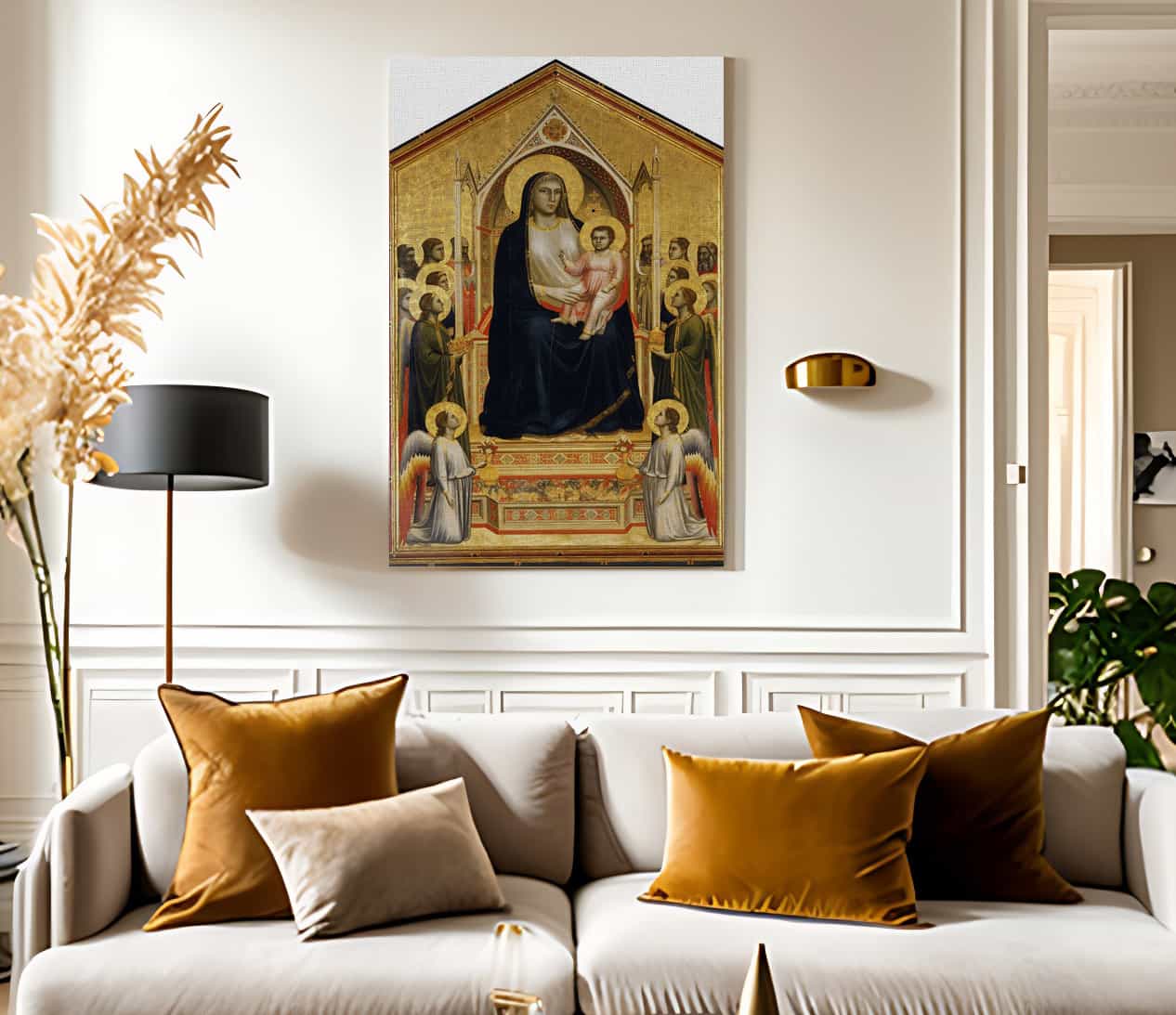 Madonna Enthroned 1310 By Giotto Di Bondone - Image 2