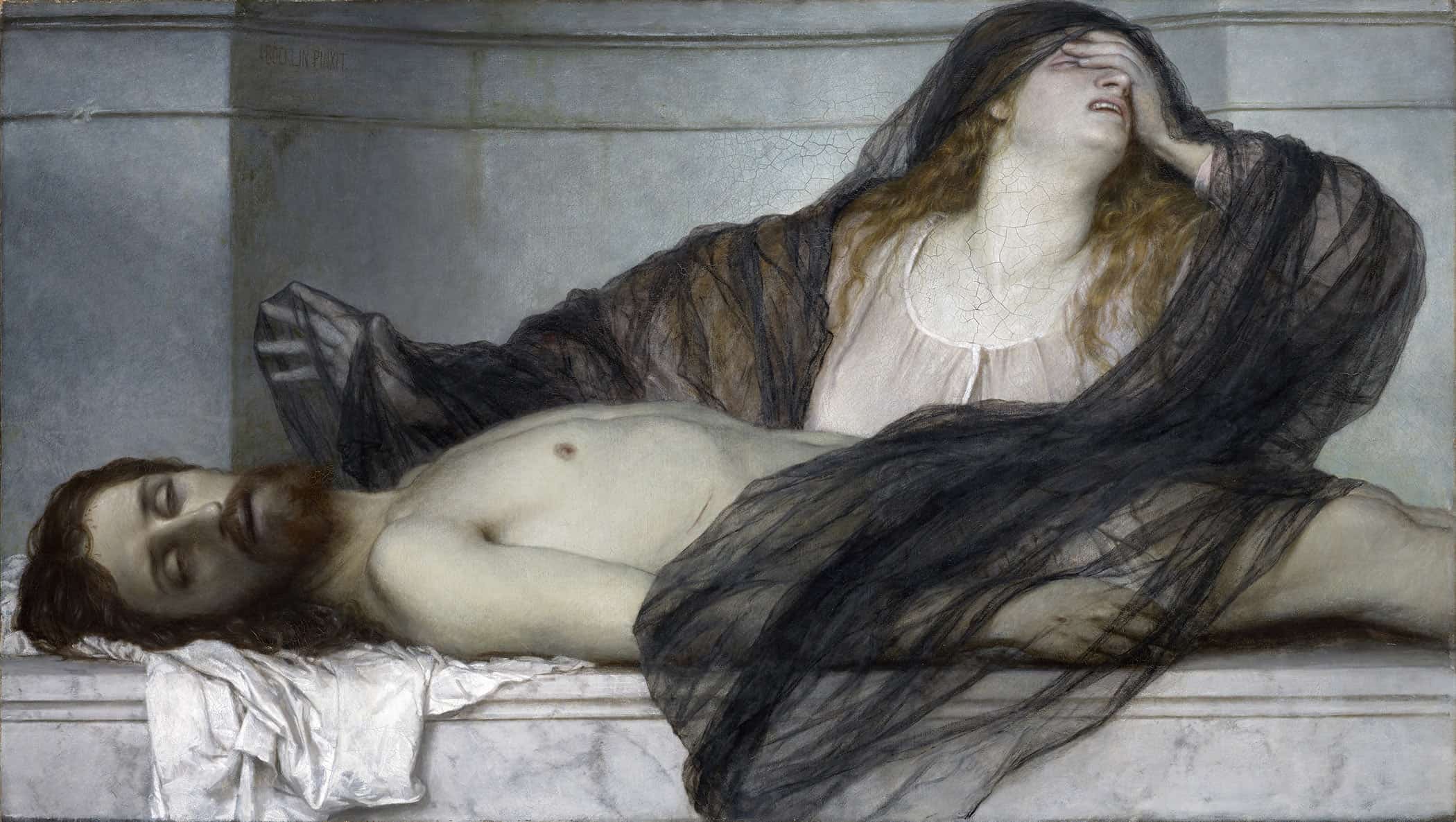 Magdalene Grieving Over The Body Of Christ by Arnold Bocklin - Image 2