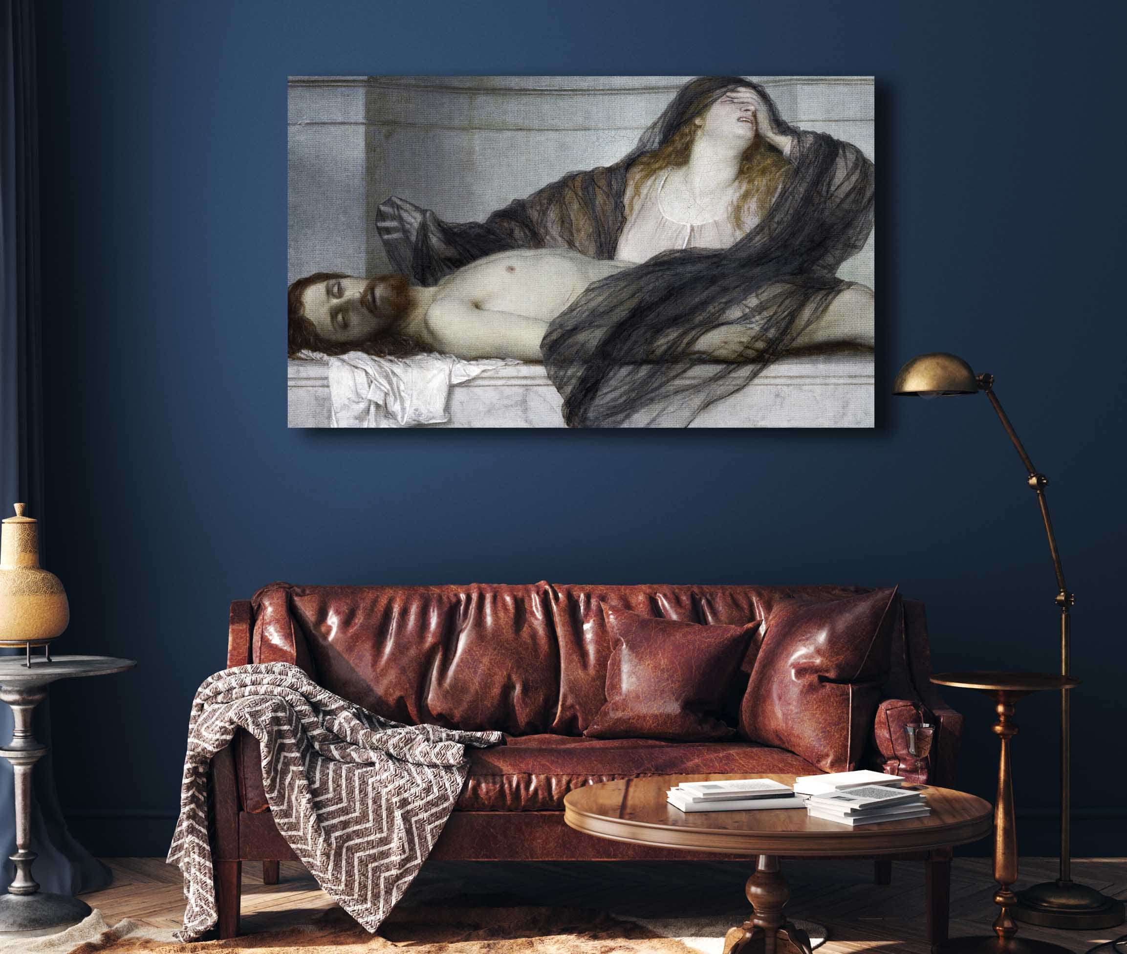 Magdalene Grieving Over The Body Of Christ by Arnold Bocklin - Image 4