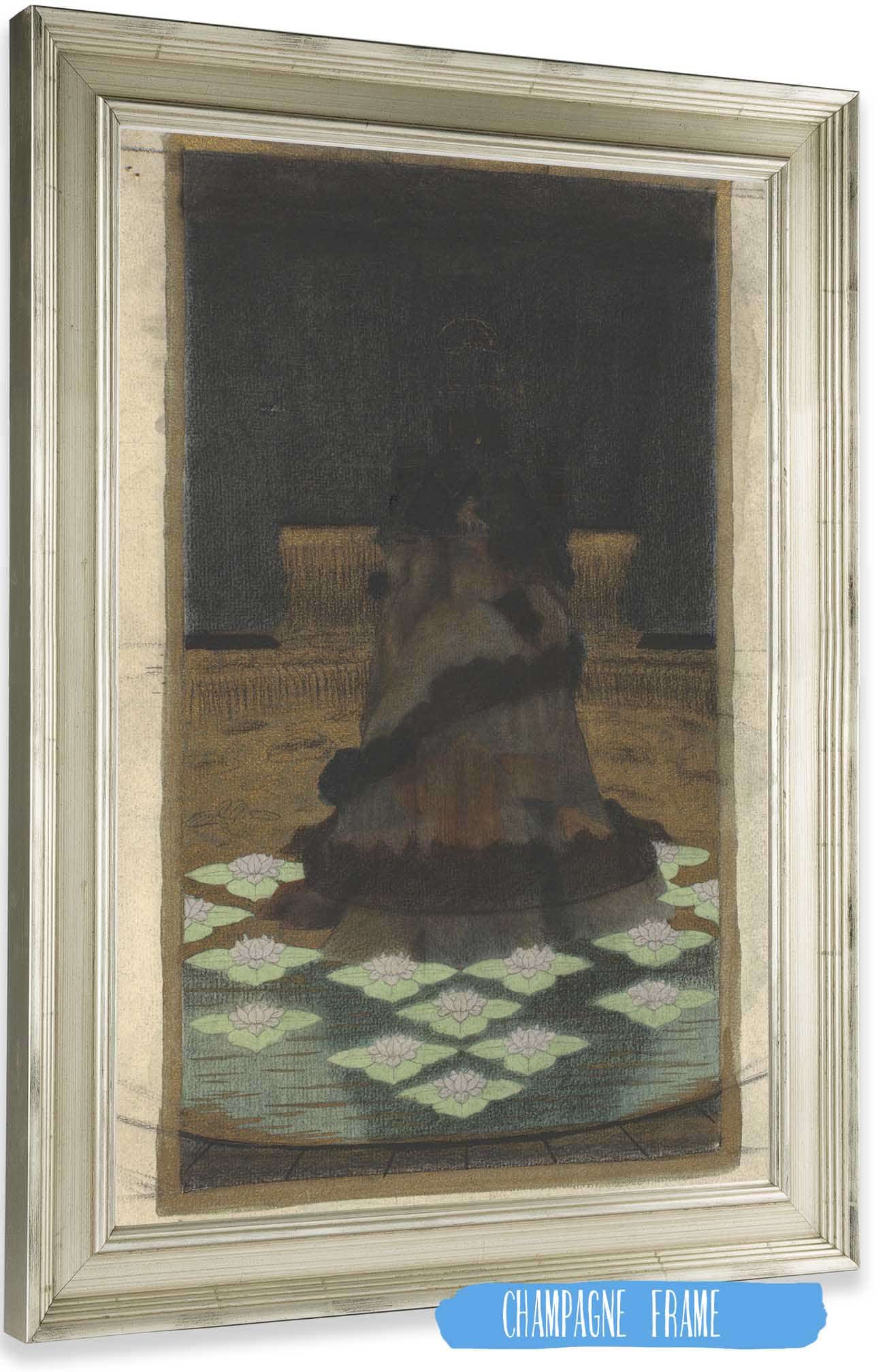 Magical Holy Mountain Within A Lotus Filled Sea by Herbert Crowley