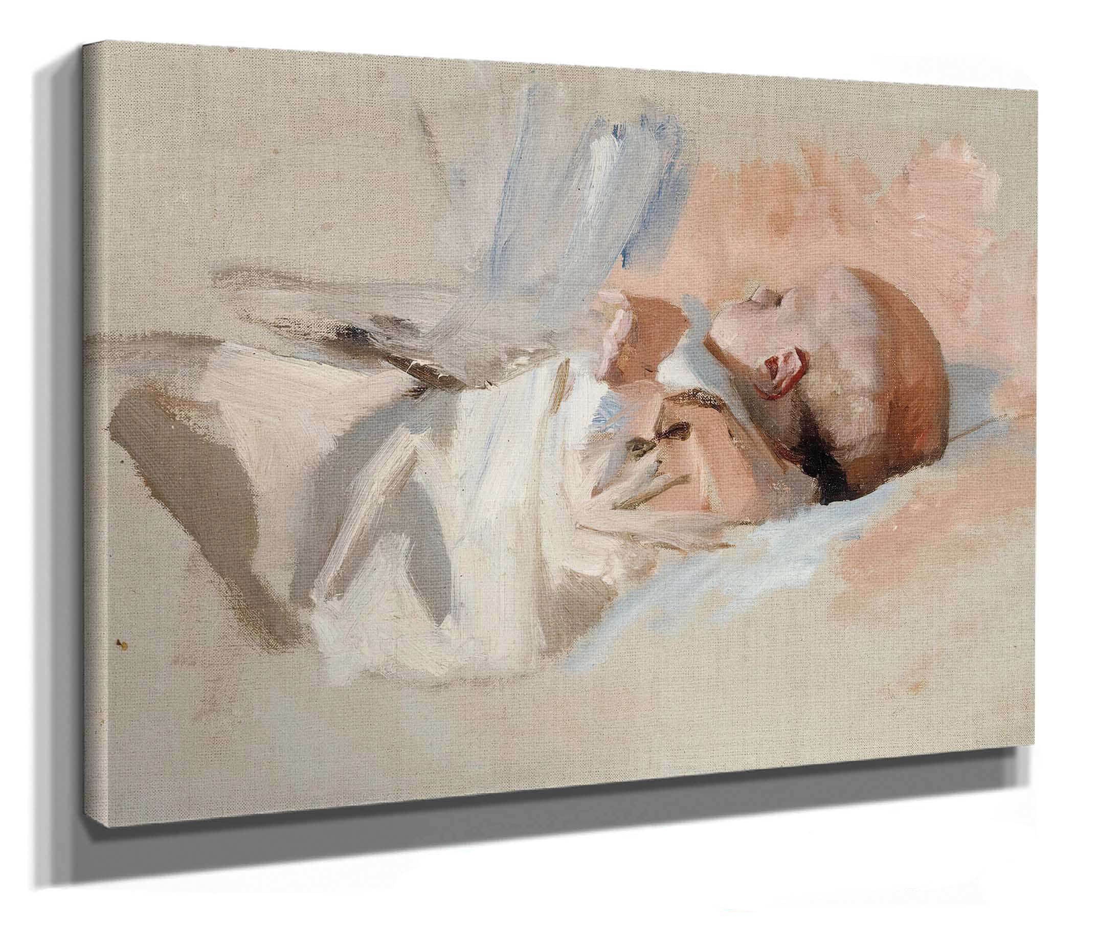 Makaava Lapsi Luonnos Maalaukseen Jouluaamu by Albert Edelfelt - Image 2