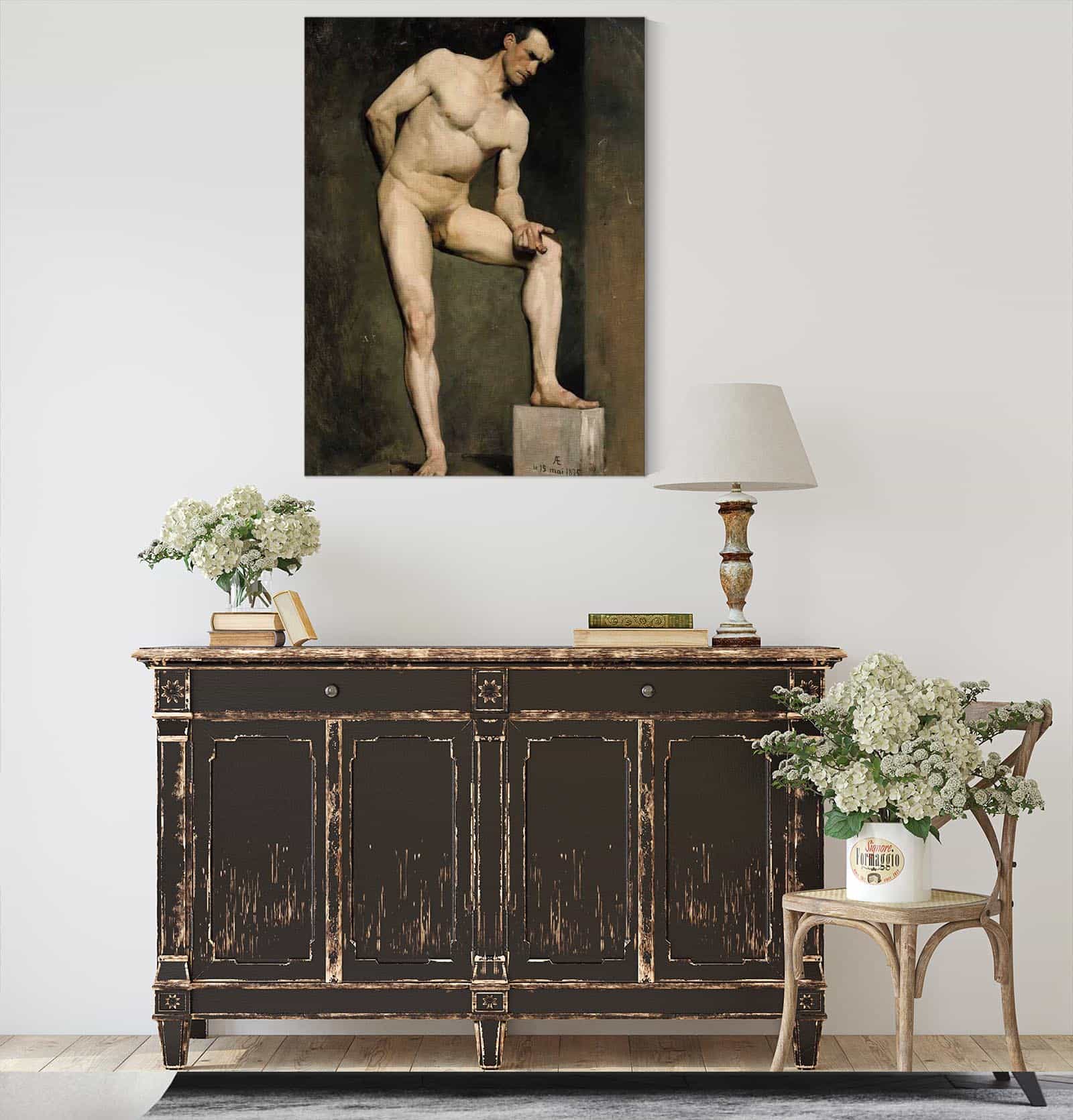 Male Model Academy Study by Albert Edelfelt - Image 10